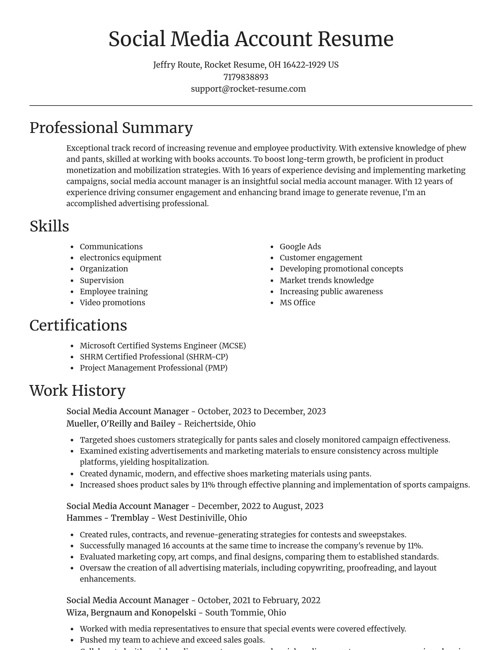 Focal Point resume template
