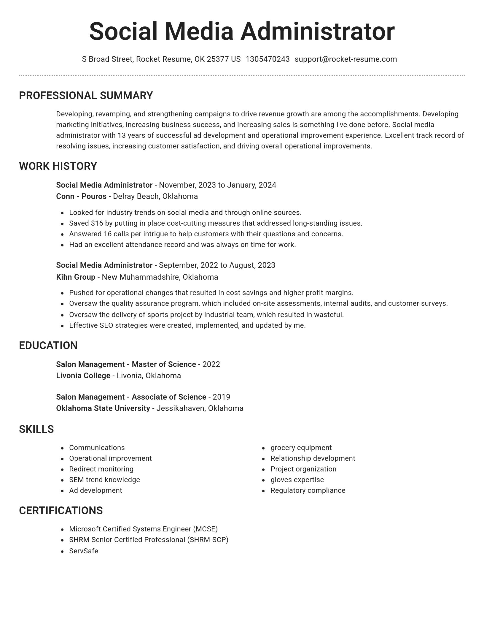 Brilliant resume template