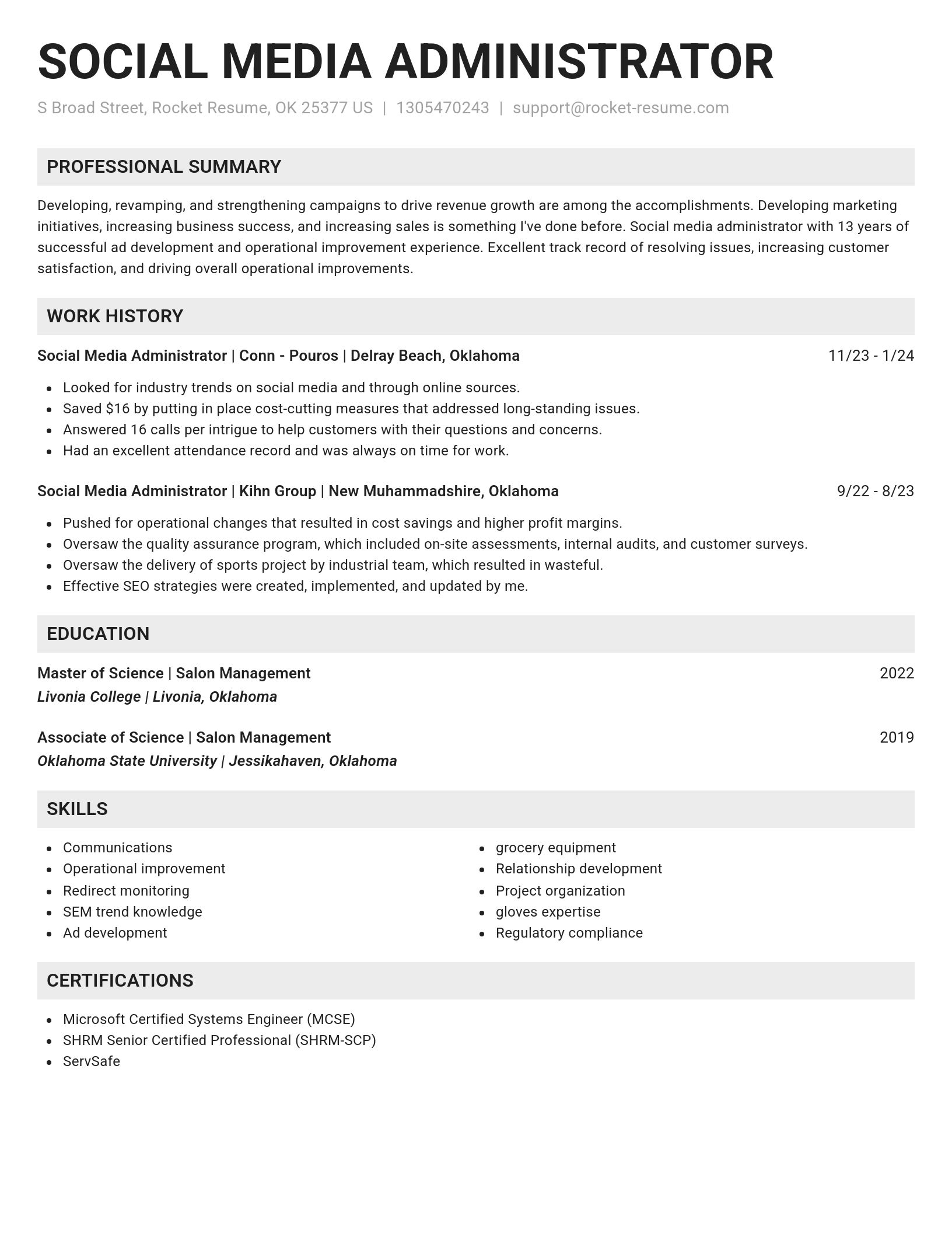 Genius resume template