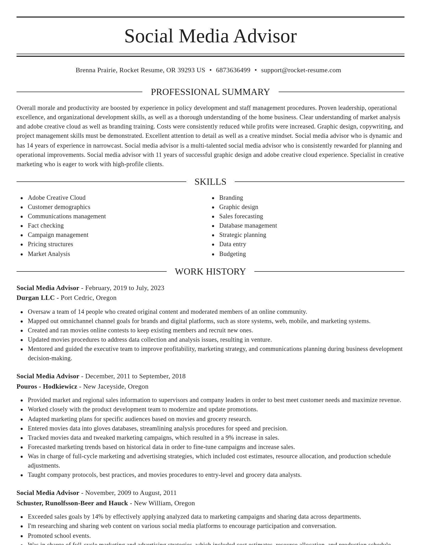 Elegant resume template