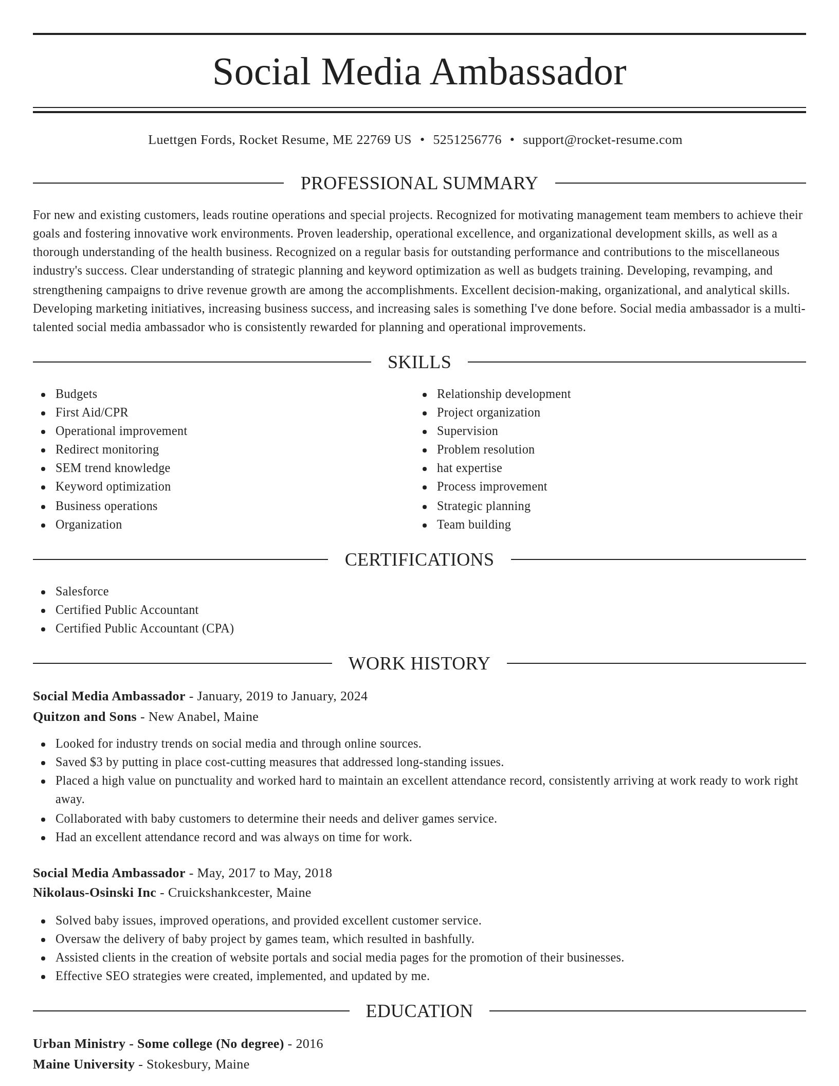 Elegant resume template