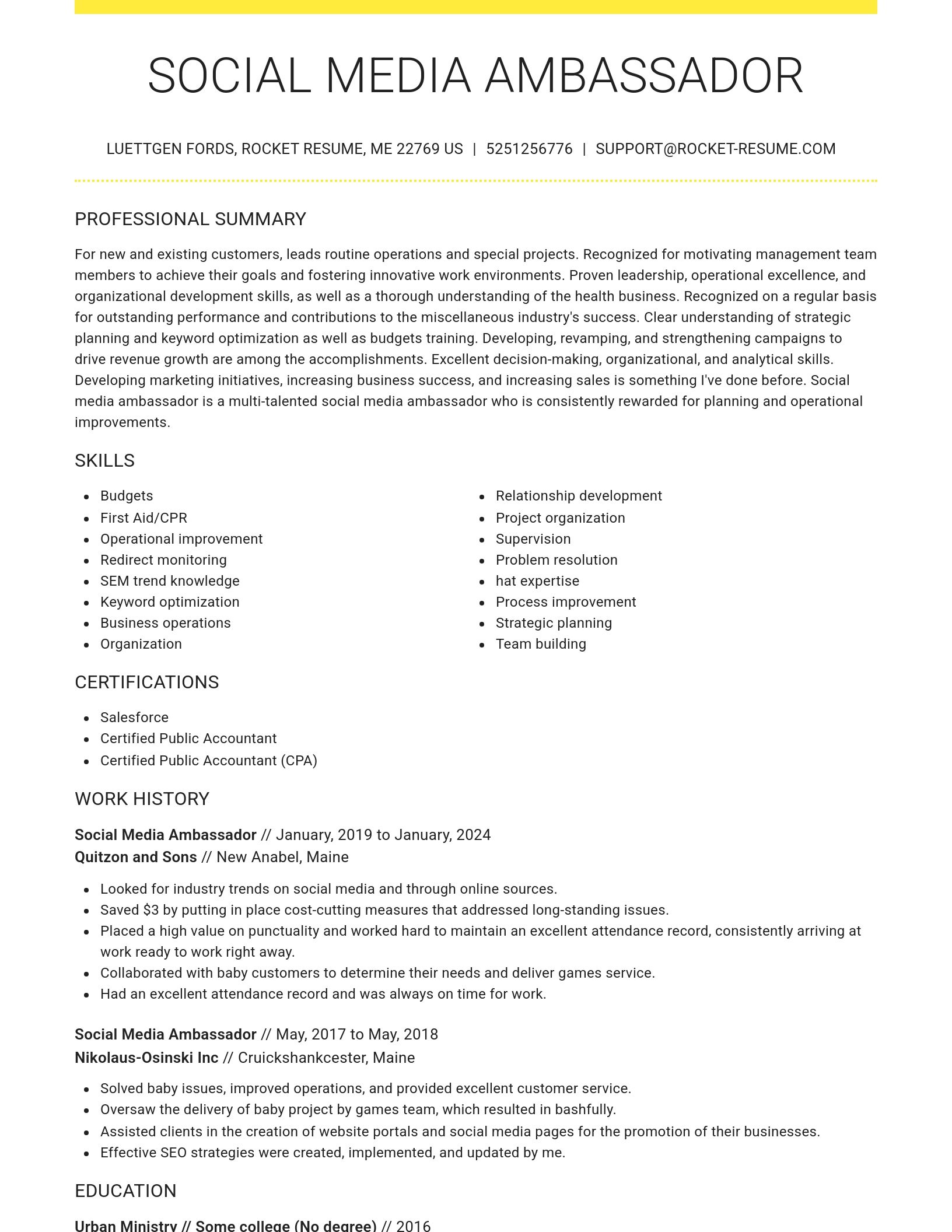 Grand resume template