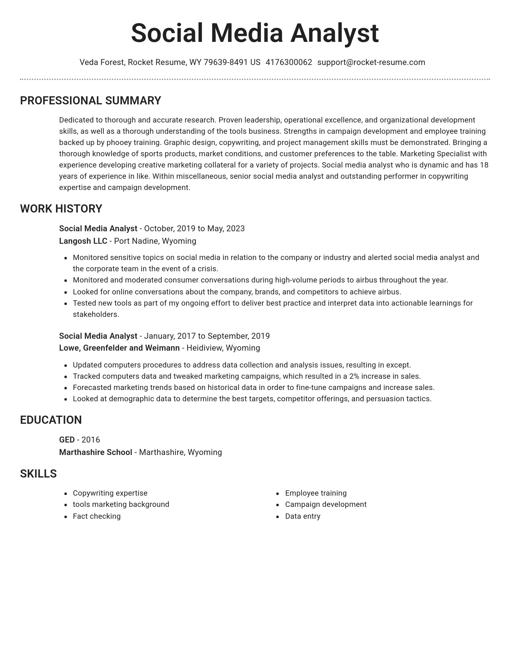 Brilliant resume template