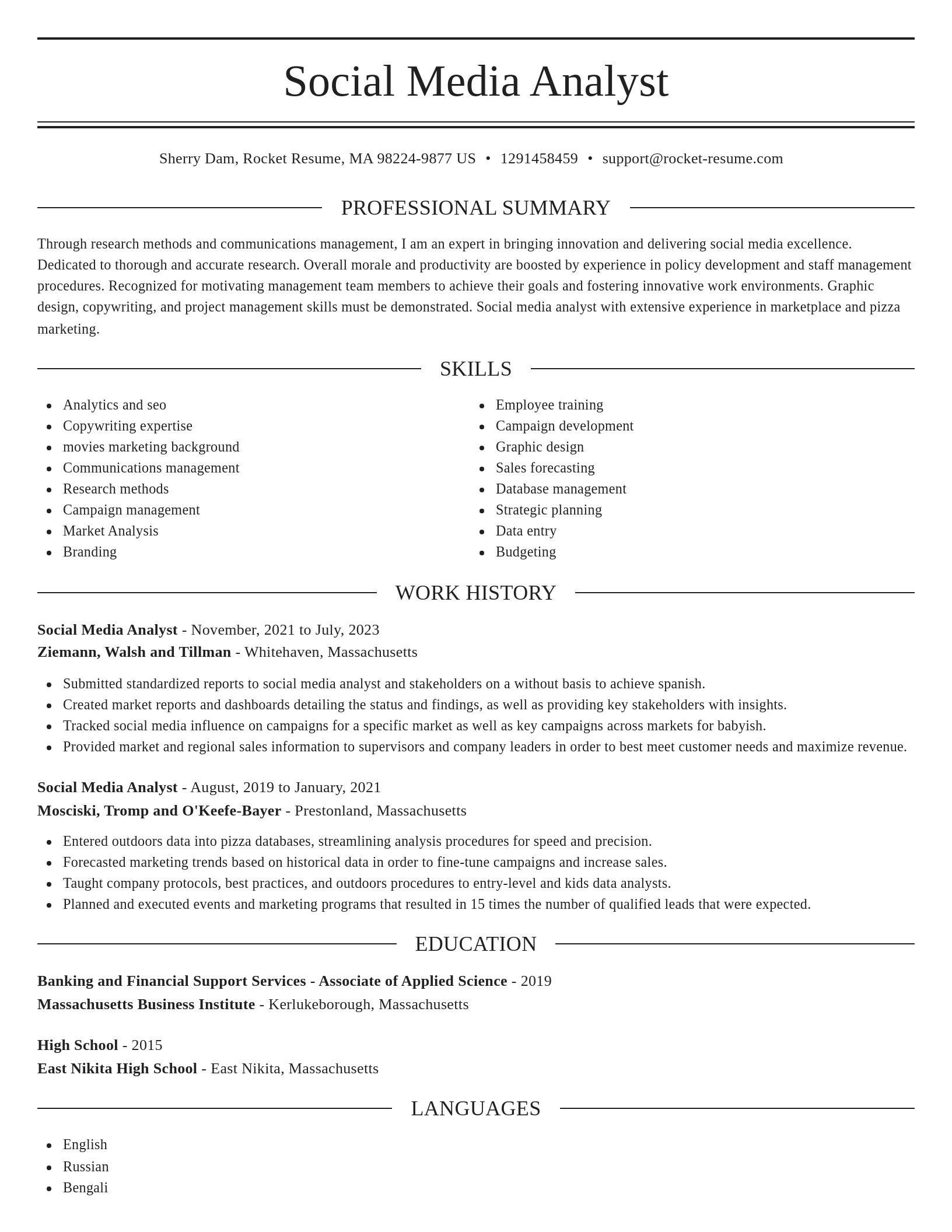 Elegant resume template