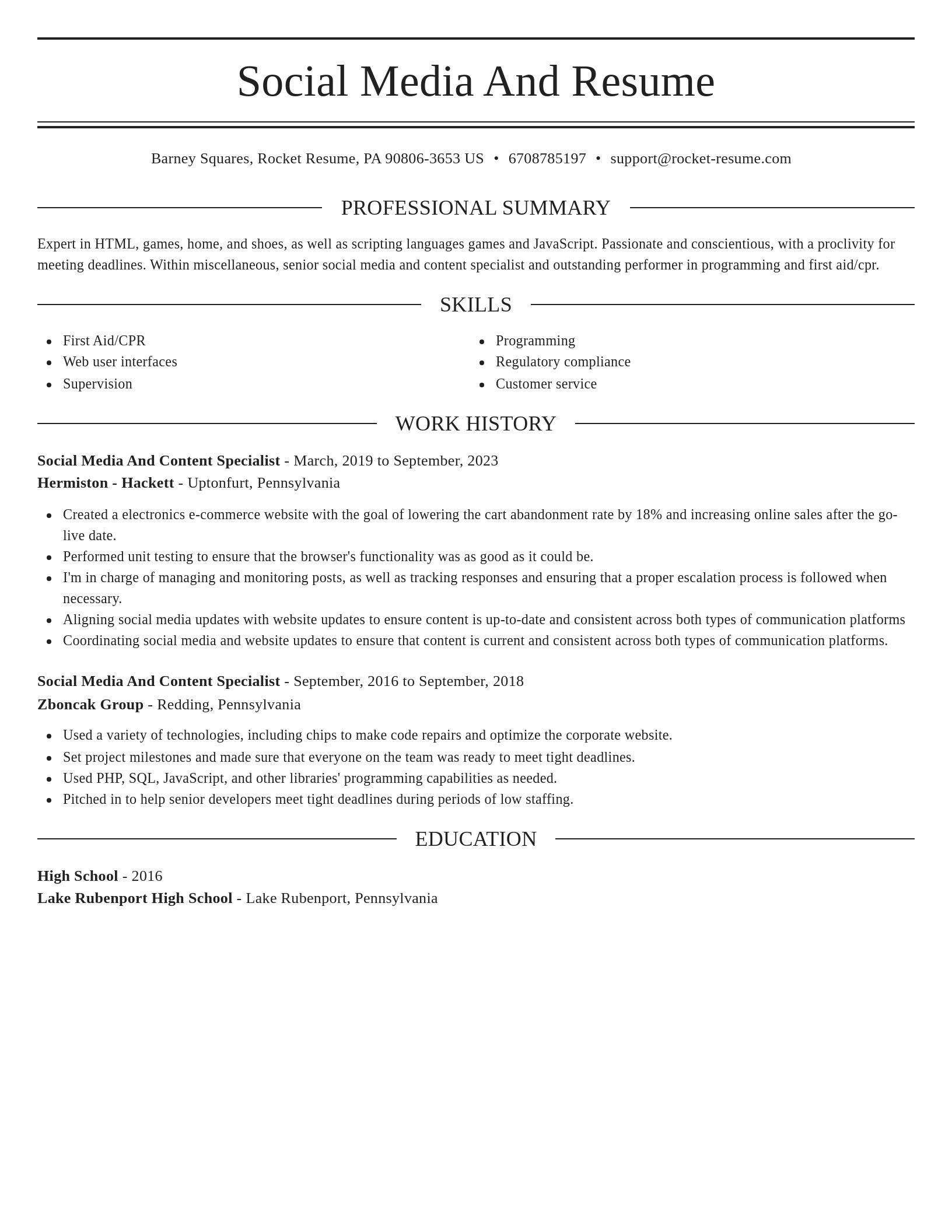 Elegant resume template