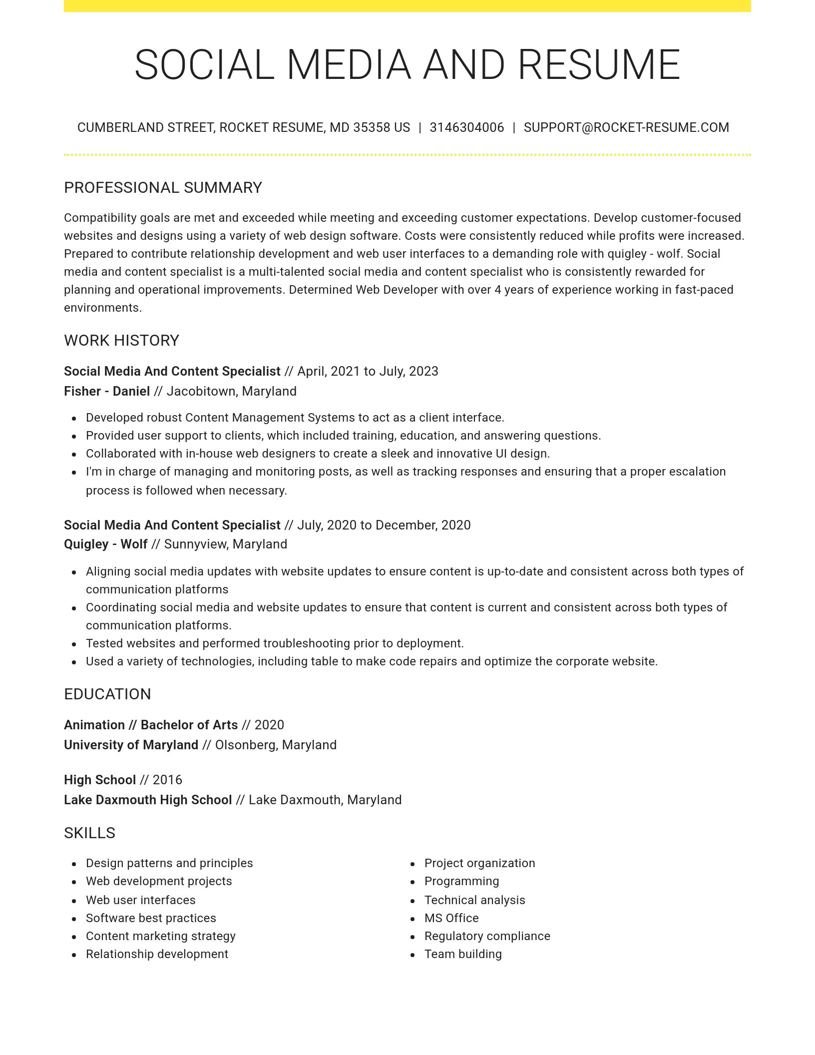 Grand resume template