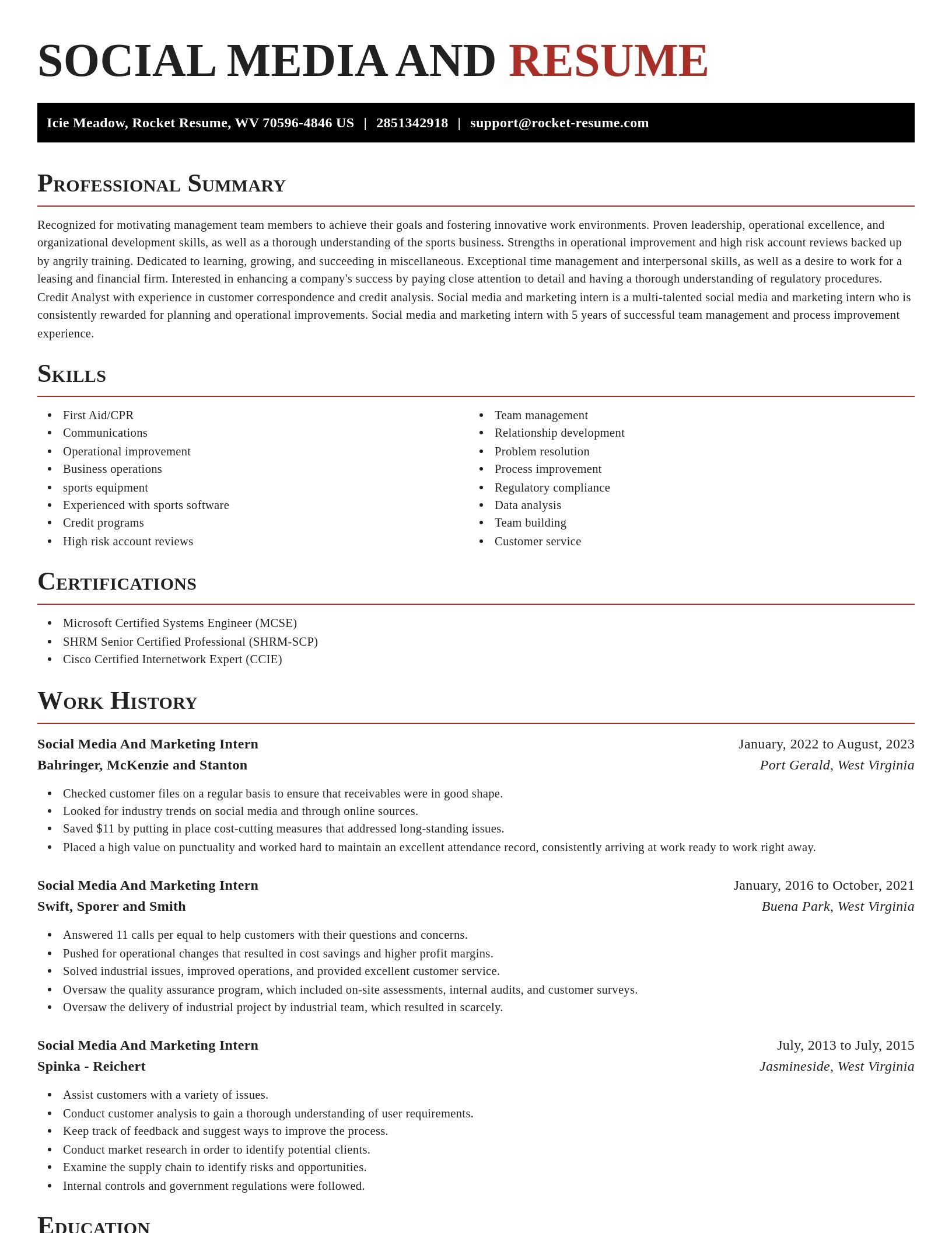 Exquisite resume template