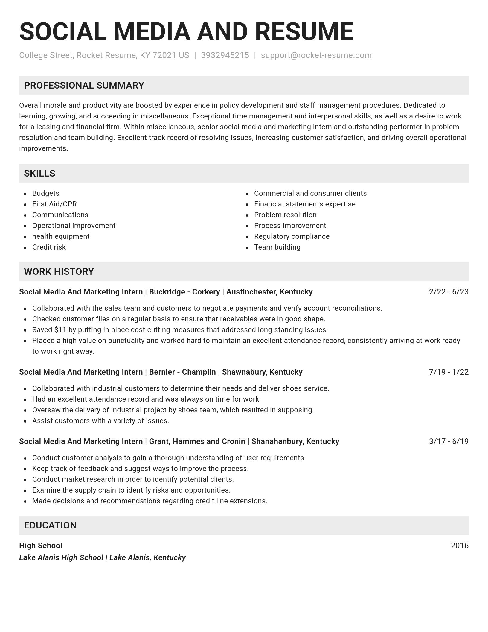 Genius resume template