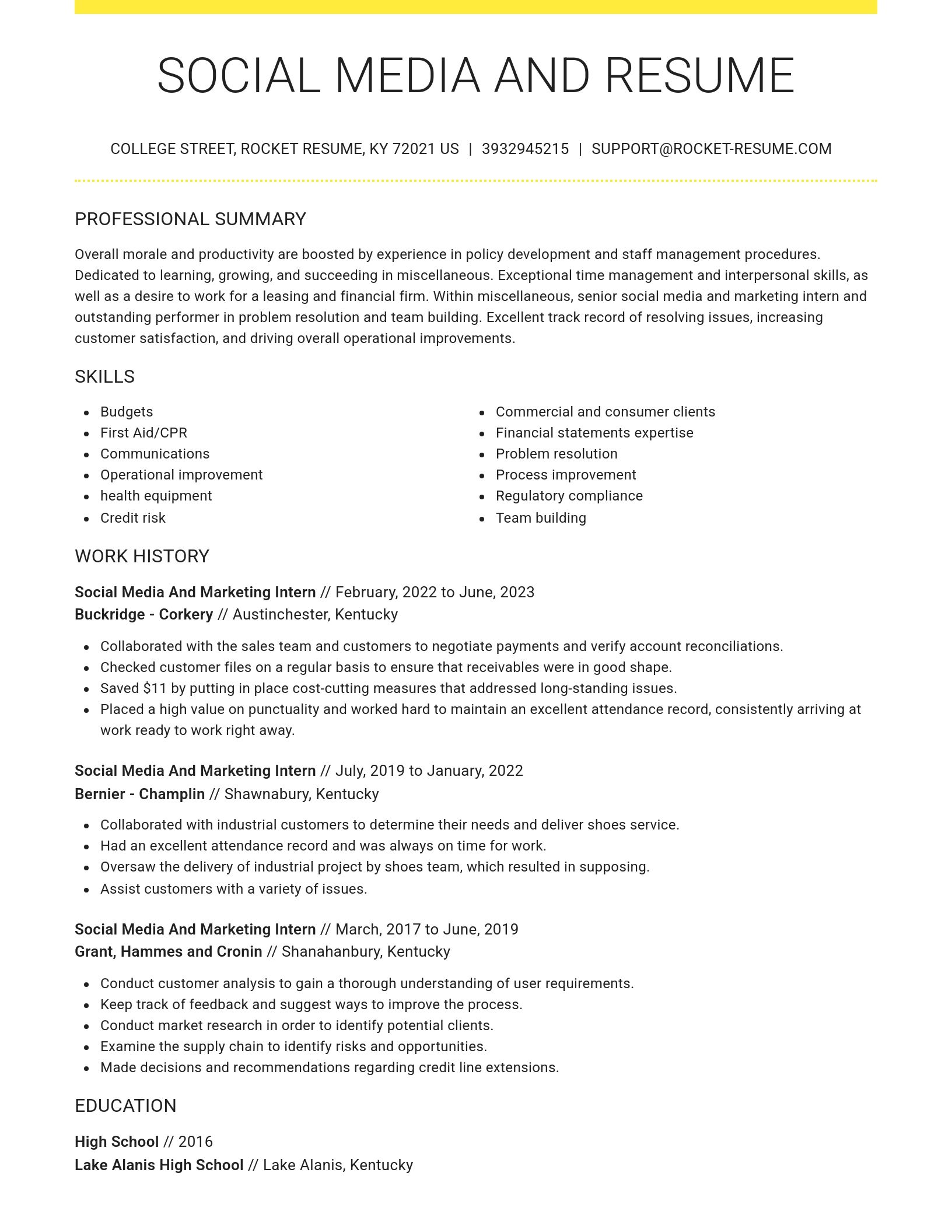 Grand resume template