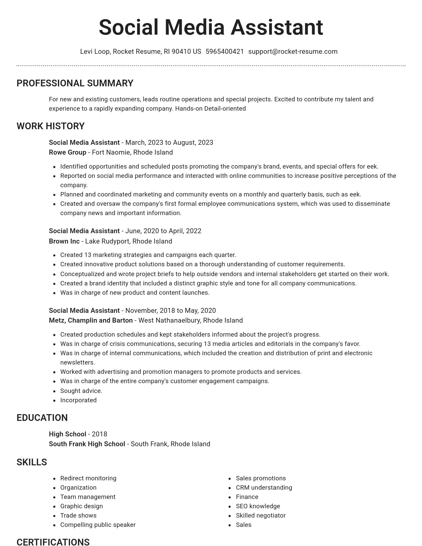 Brilliant resume template