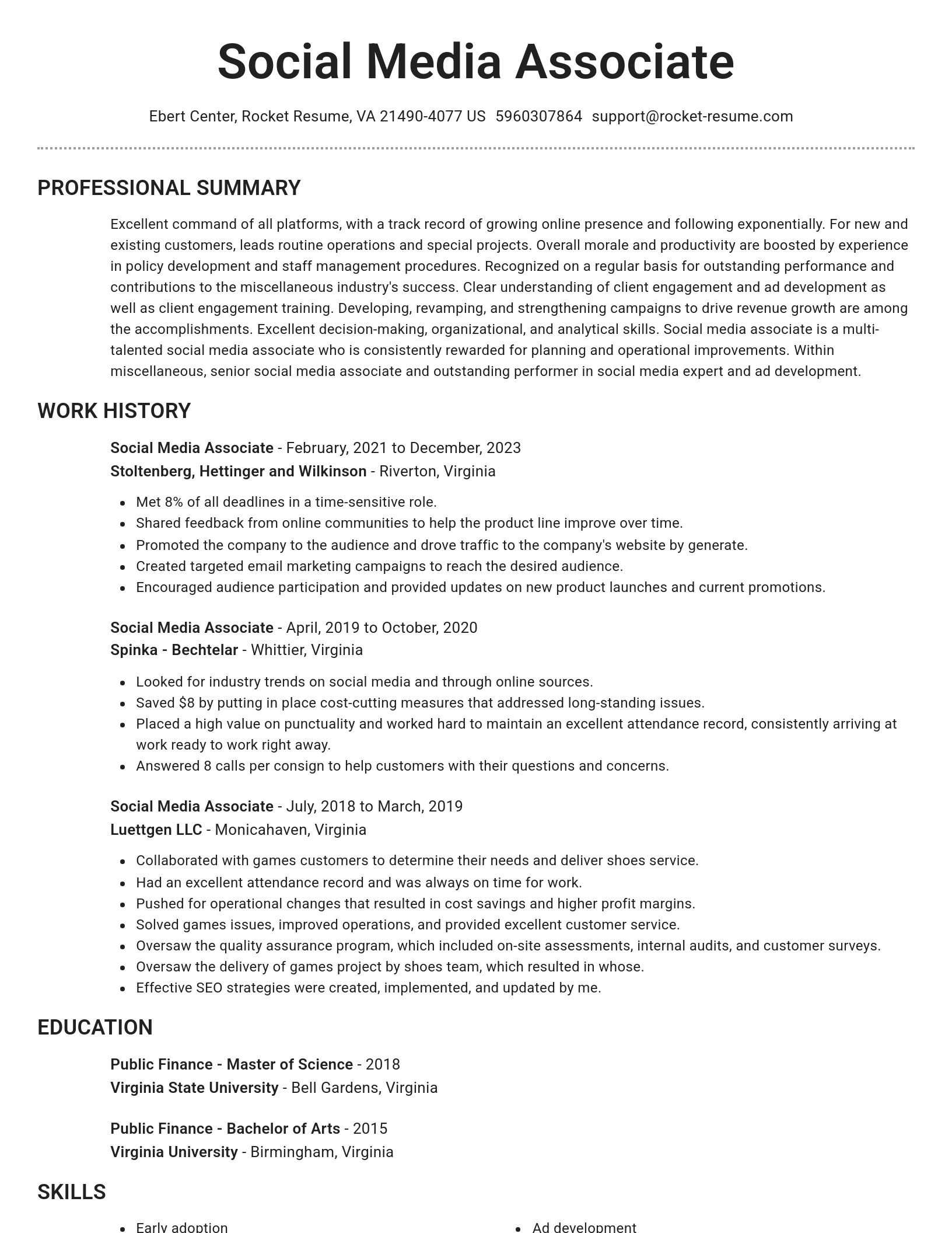Brilliant resume template