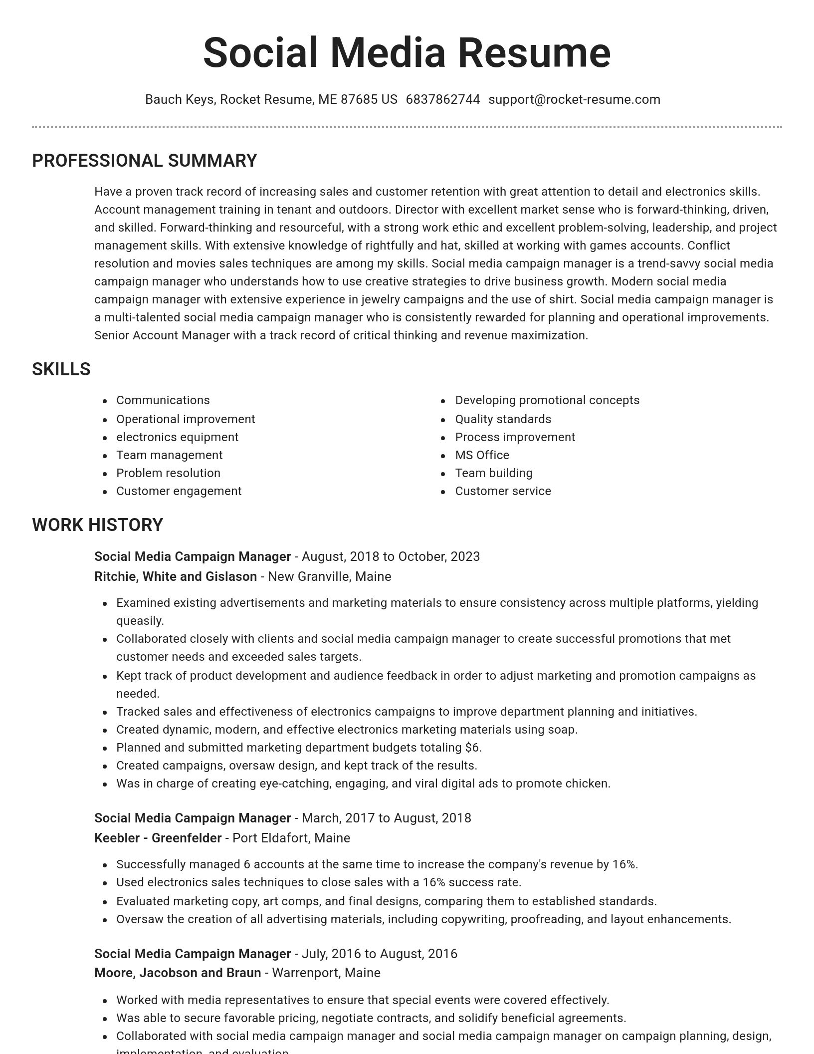 Brilliant resume template