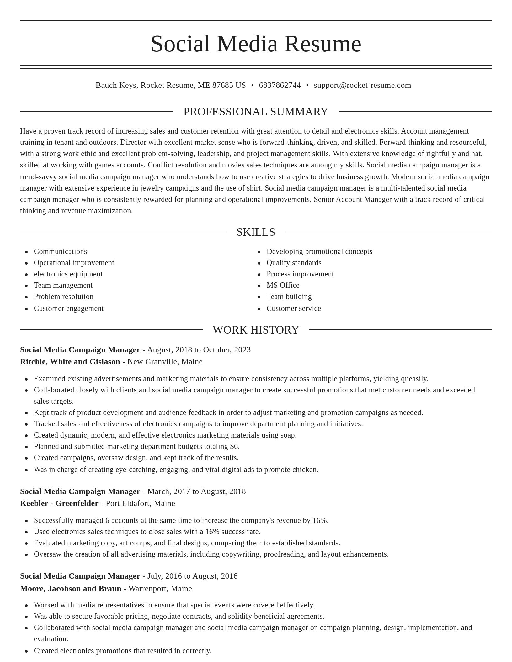 Elegant resume template