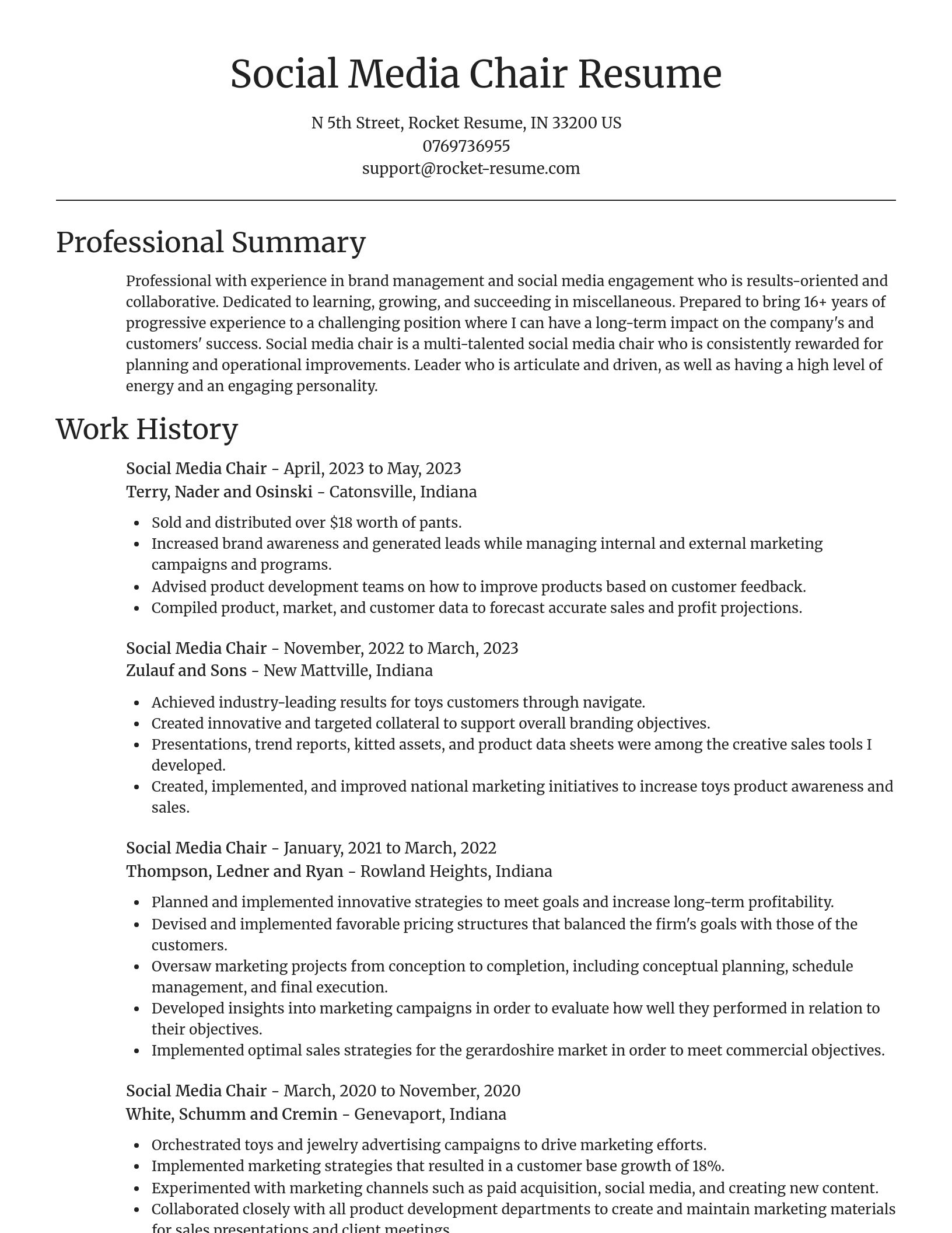 Focal Point resume template