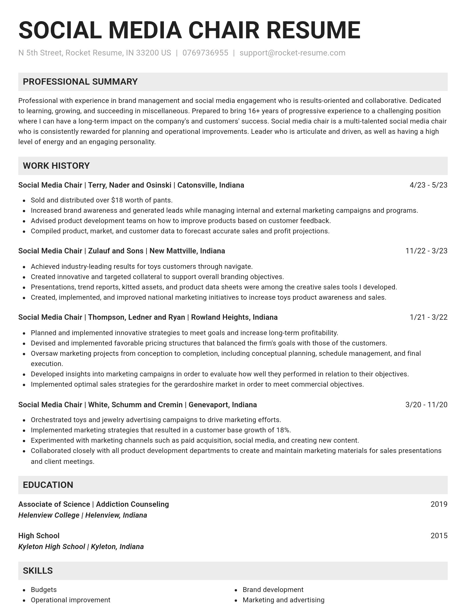 Genius resume template