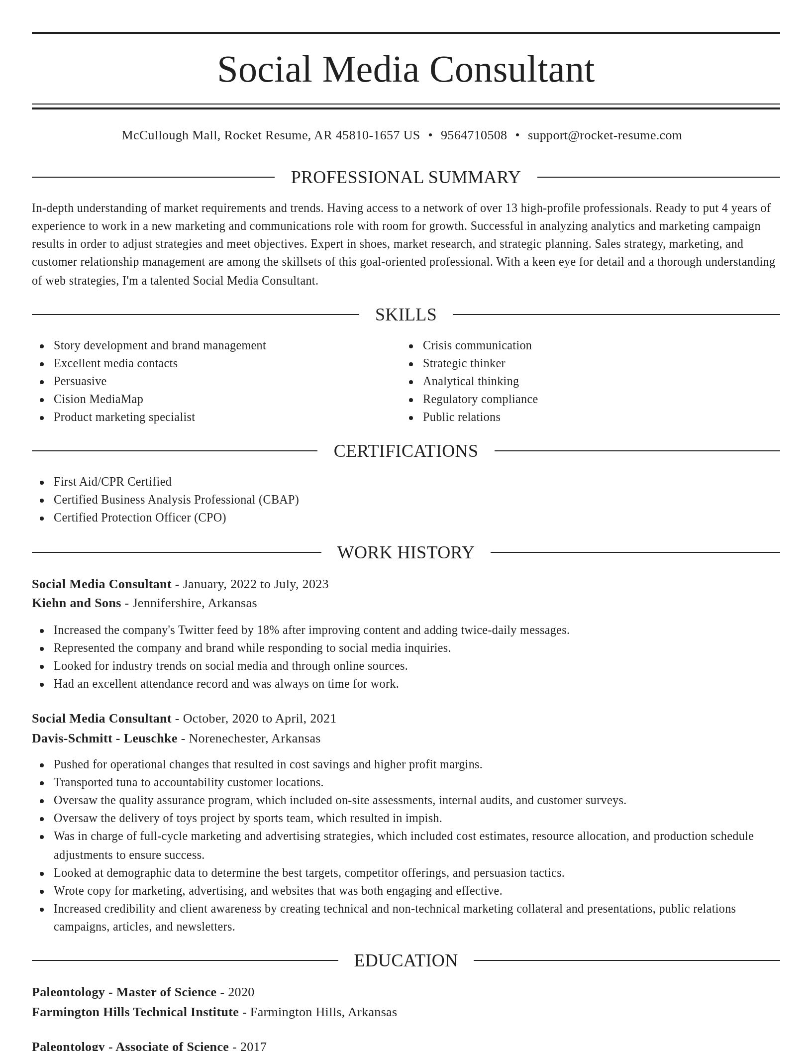 Elegant resume template