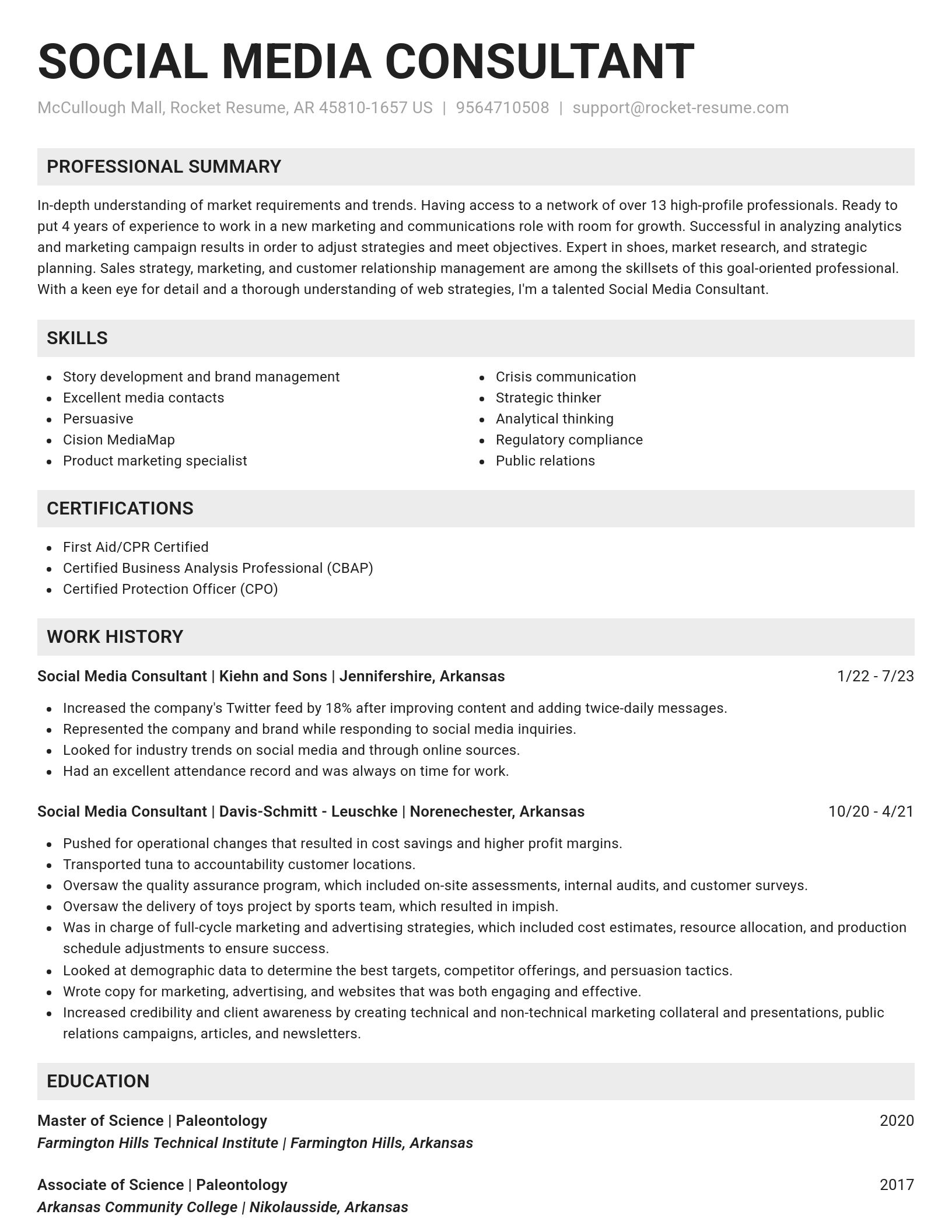 Genius resume template