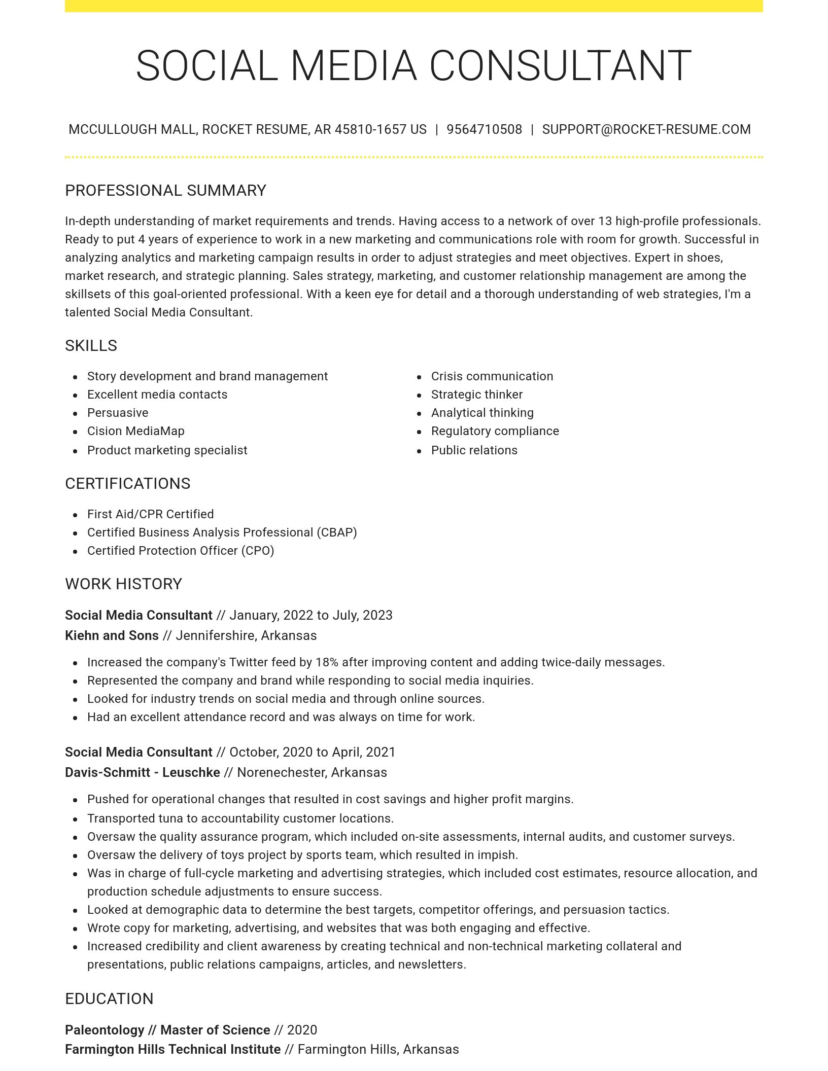 Grand resume template