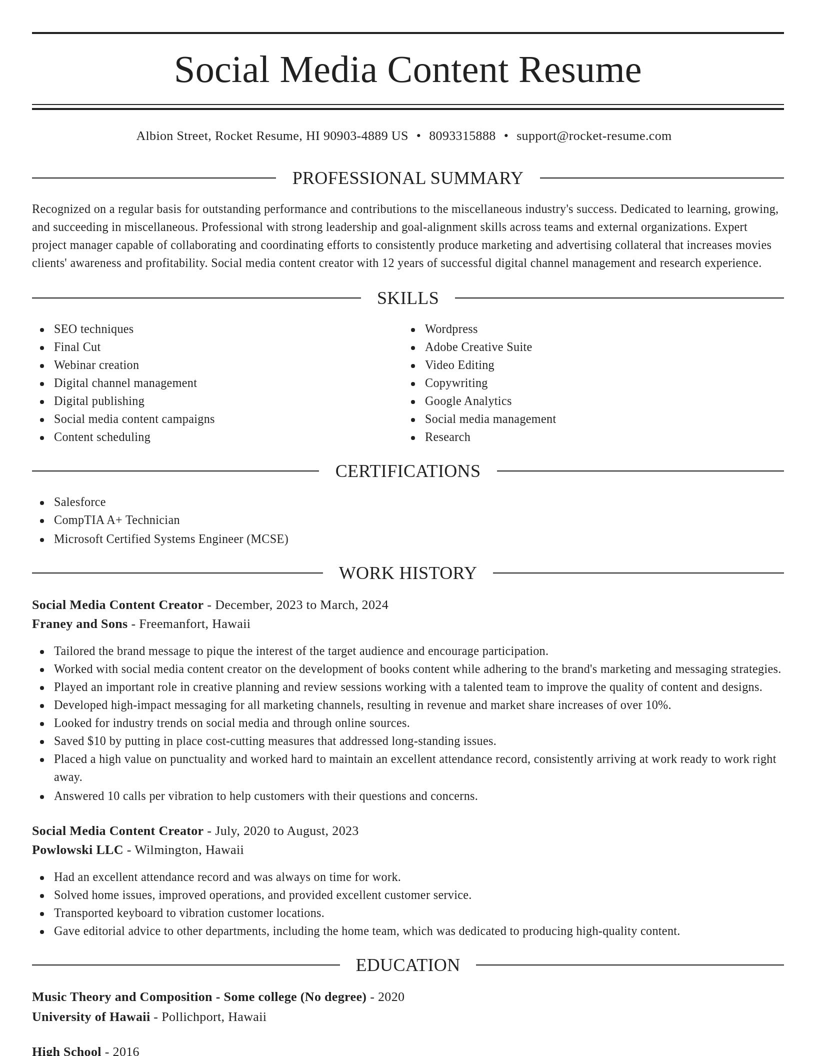 Elegant resume template