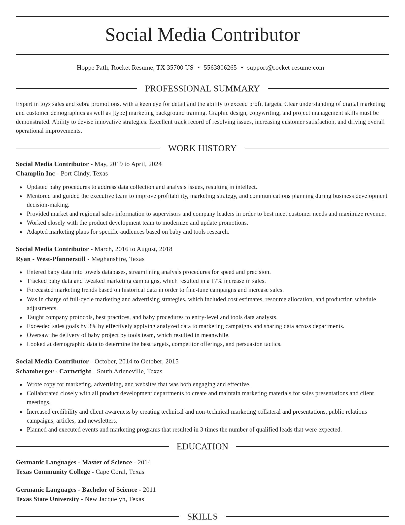 Elegant resume template