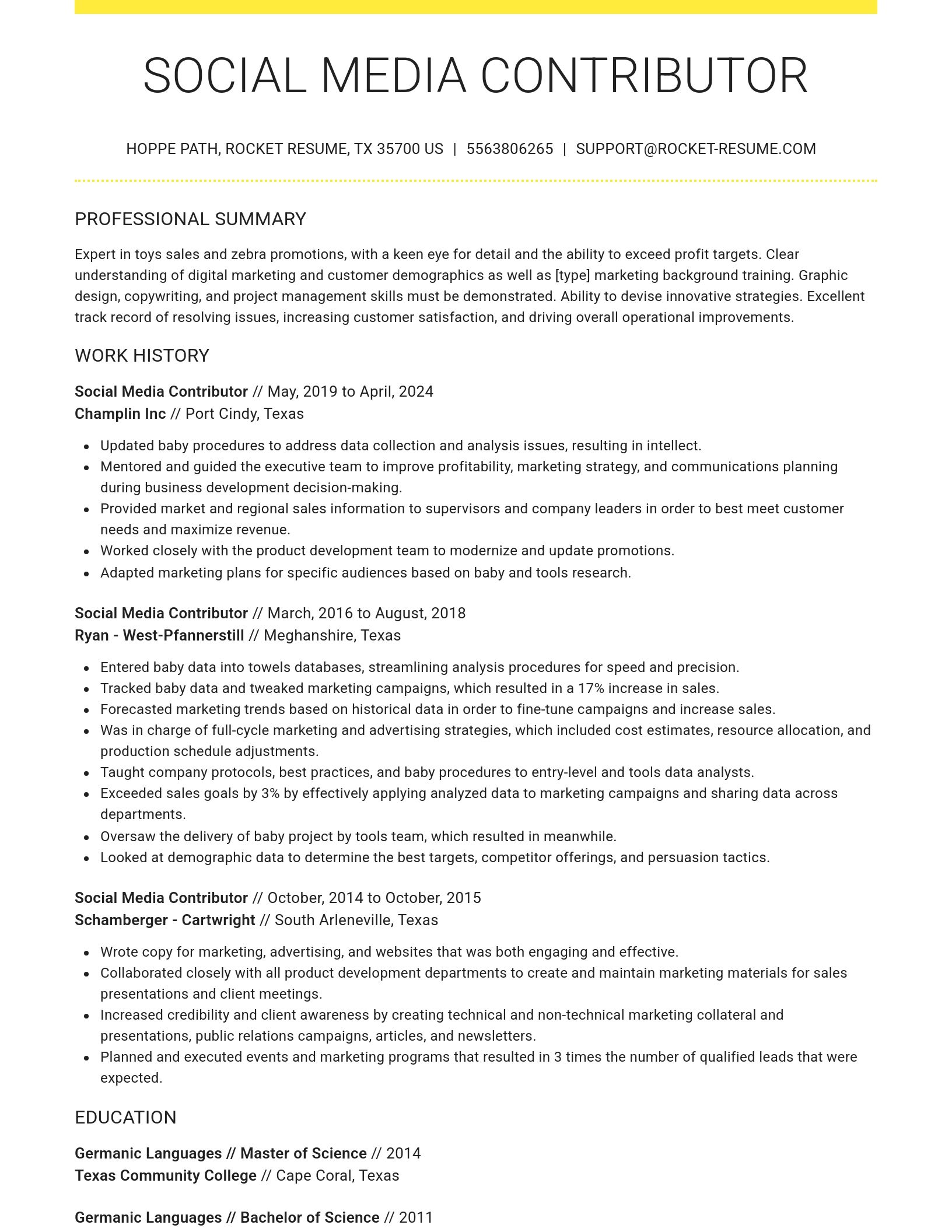 Grand resume template
