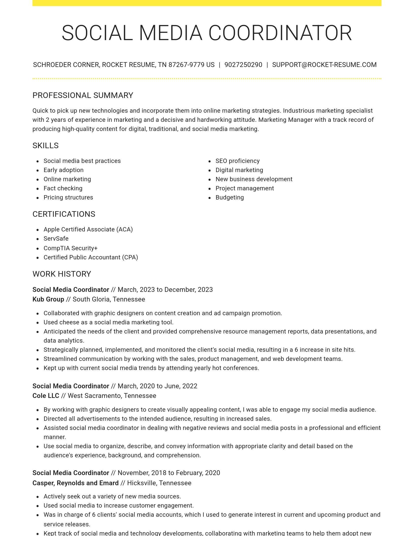 Grand resume template