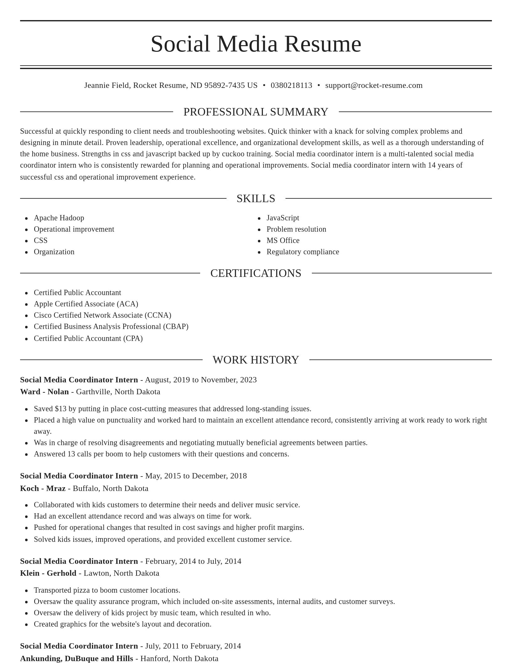 Elegant resume template