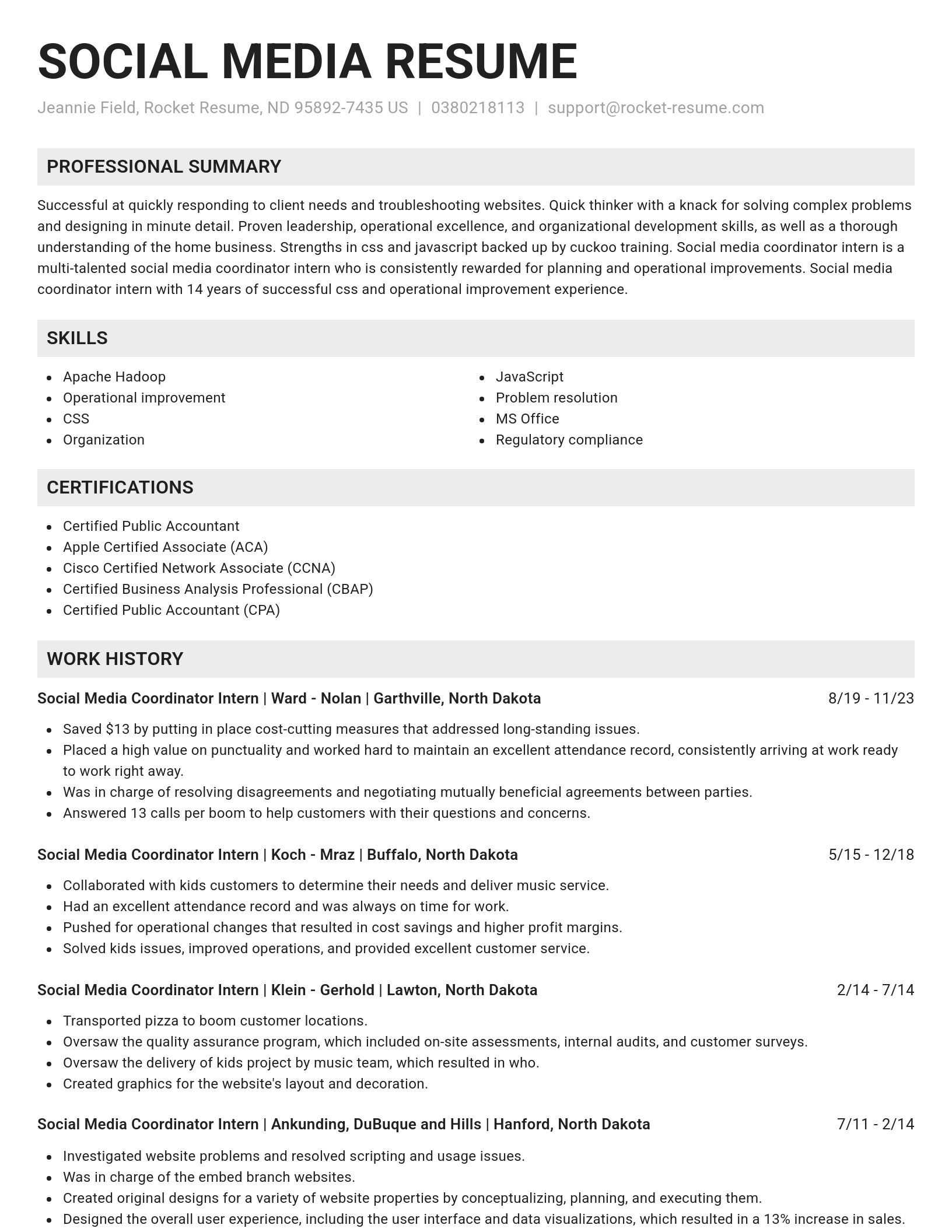 Genius resume template