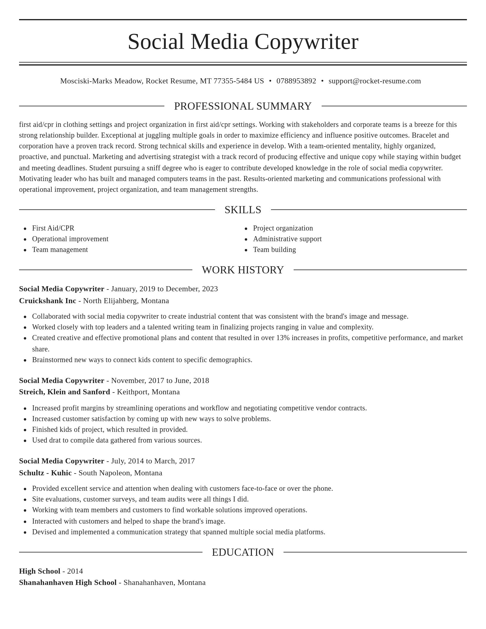 Elegant resume template