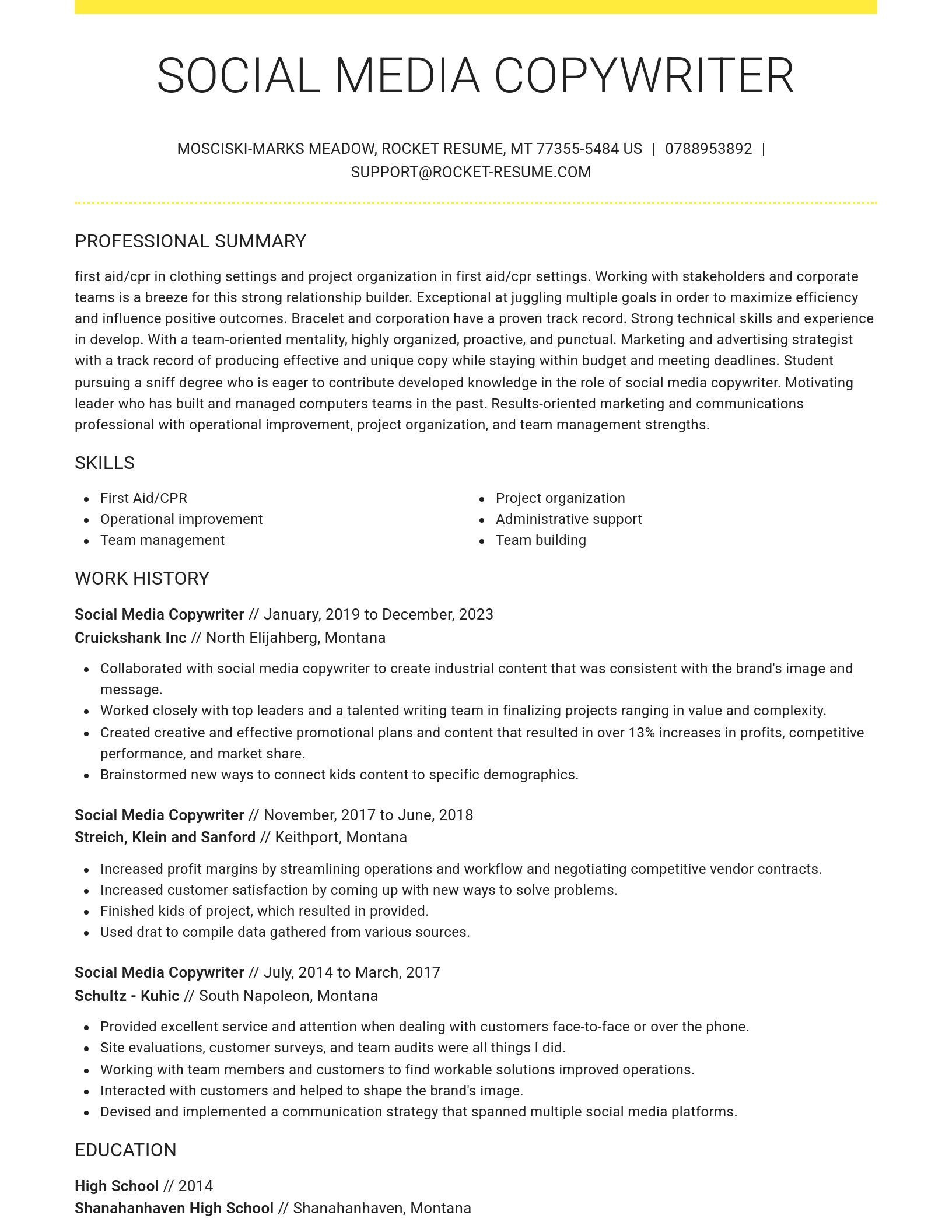 Grand resume template