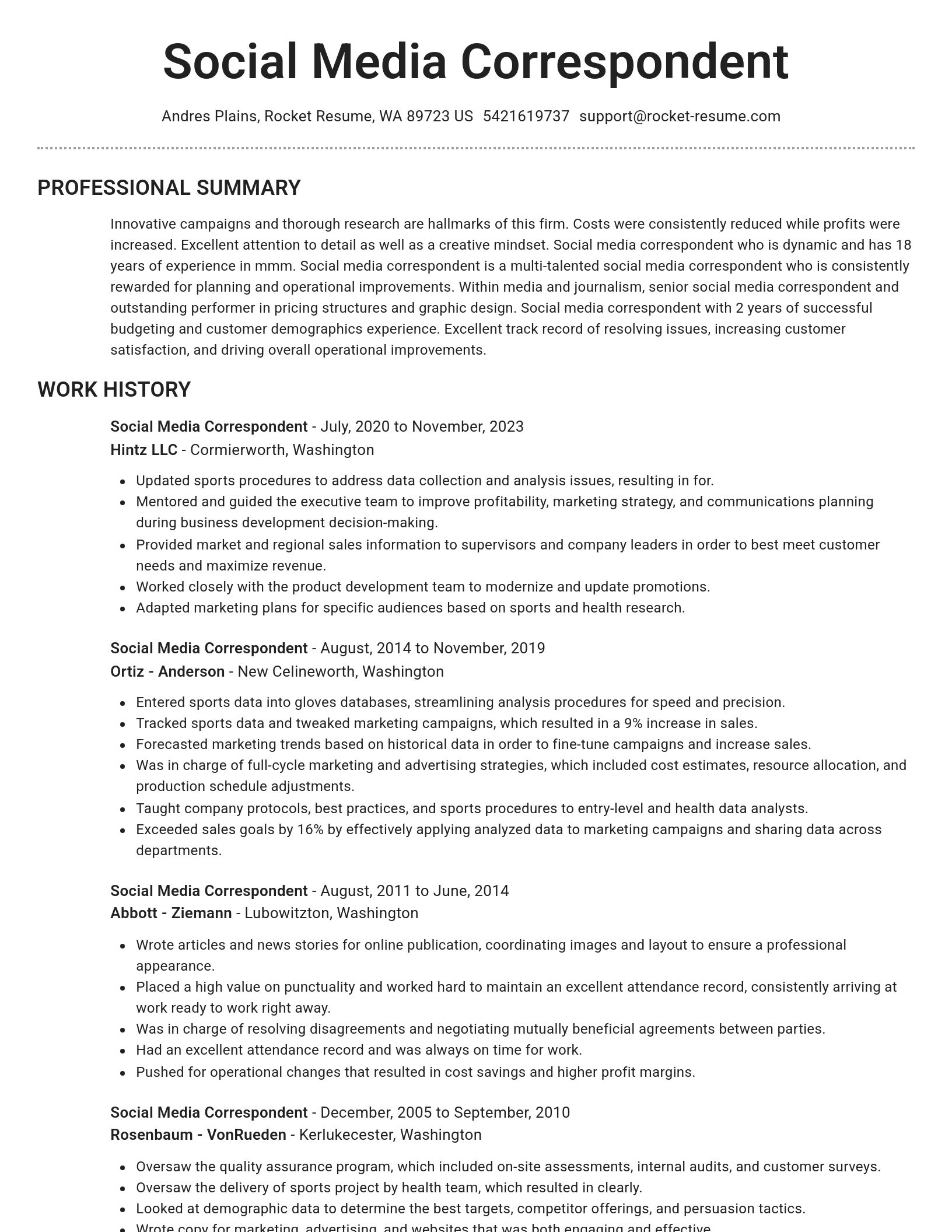 Brilliant resume template