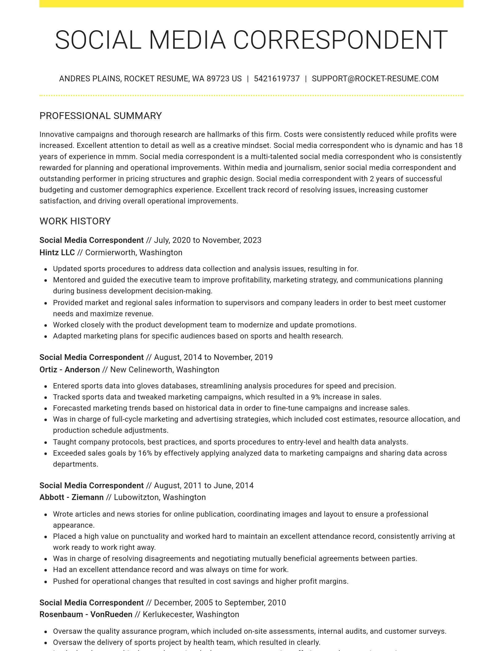 Grand resume template