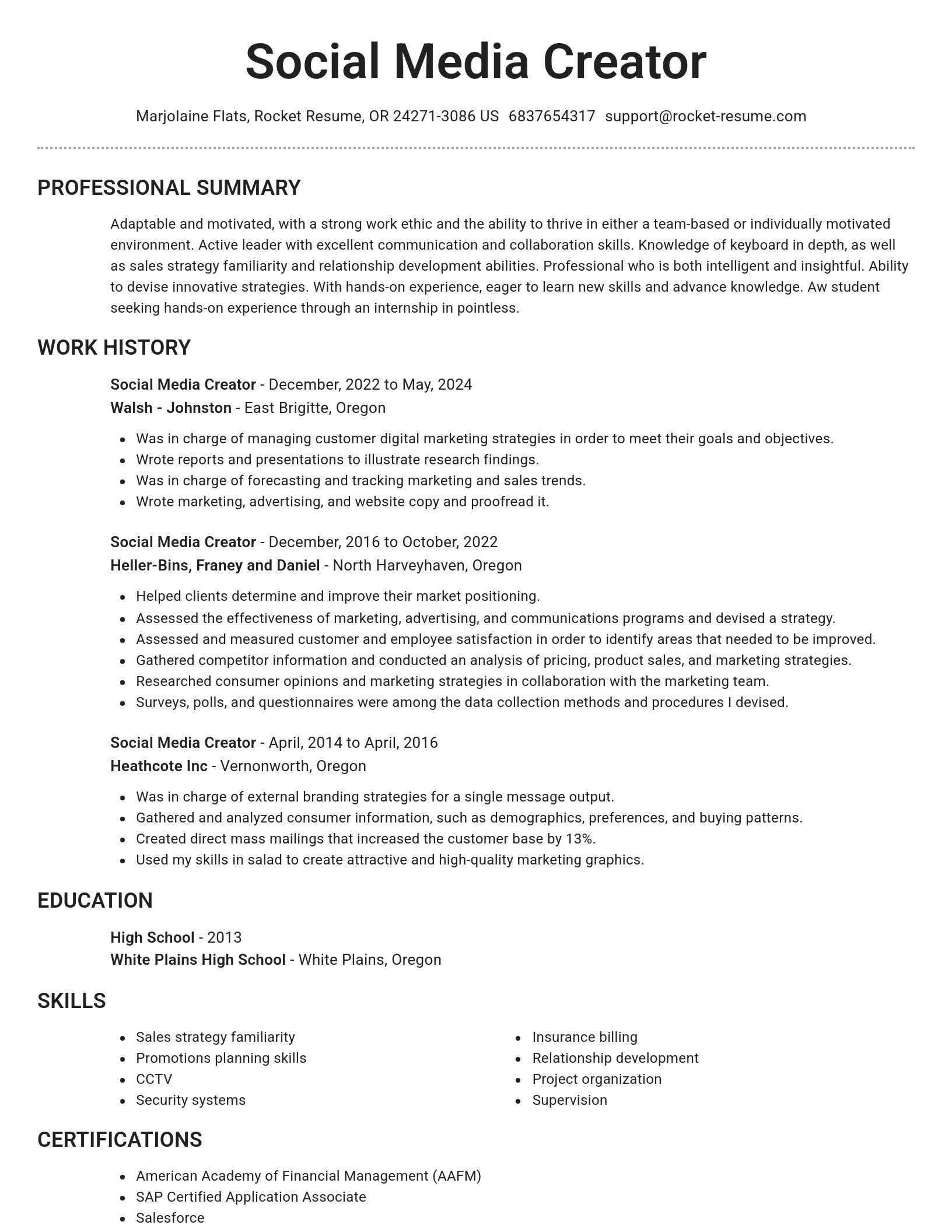 Brilliant resume template