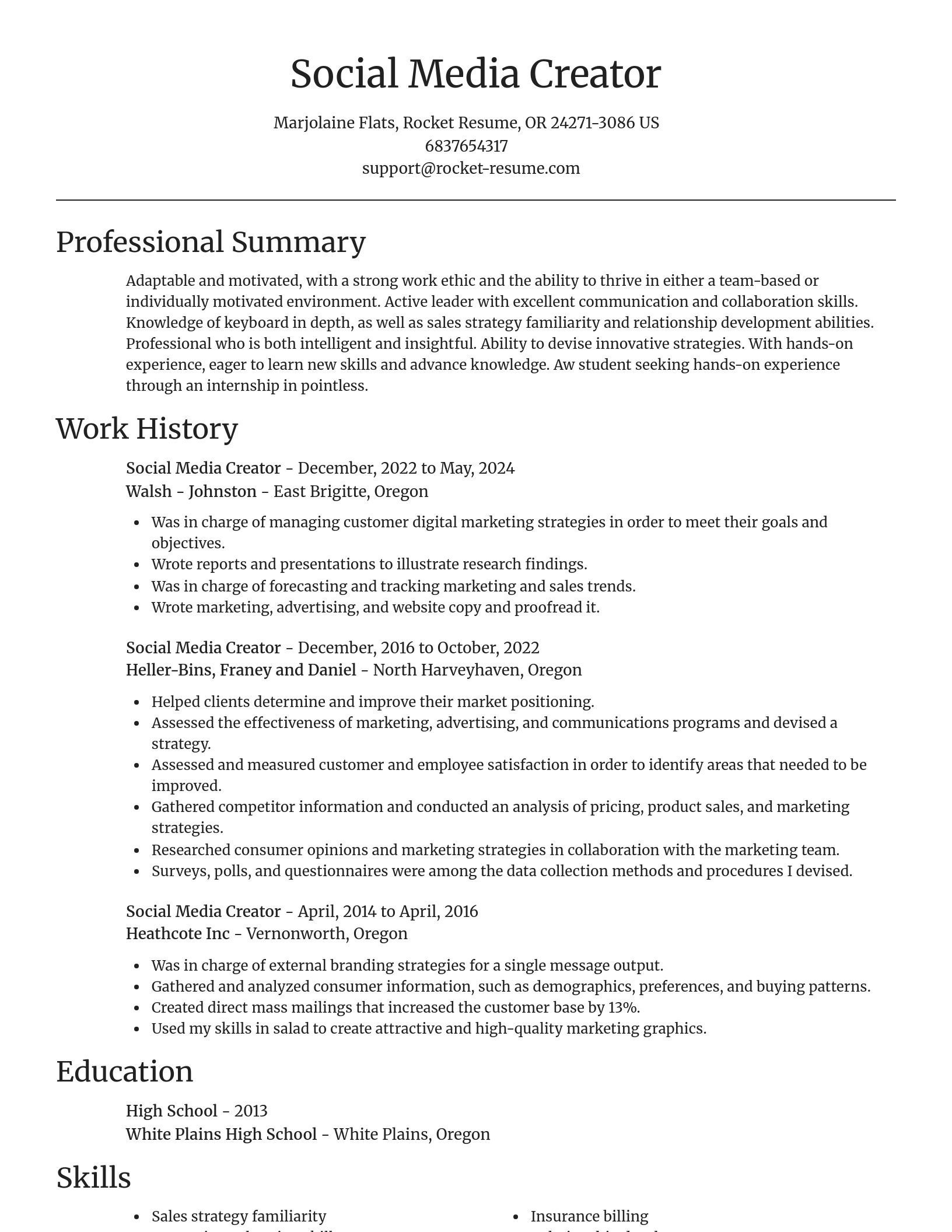 Focal Point resume template
