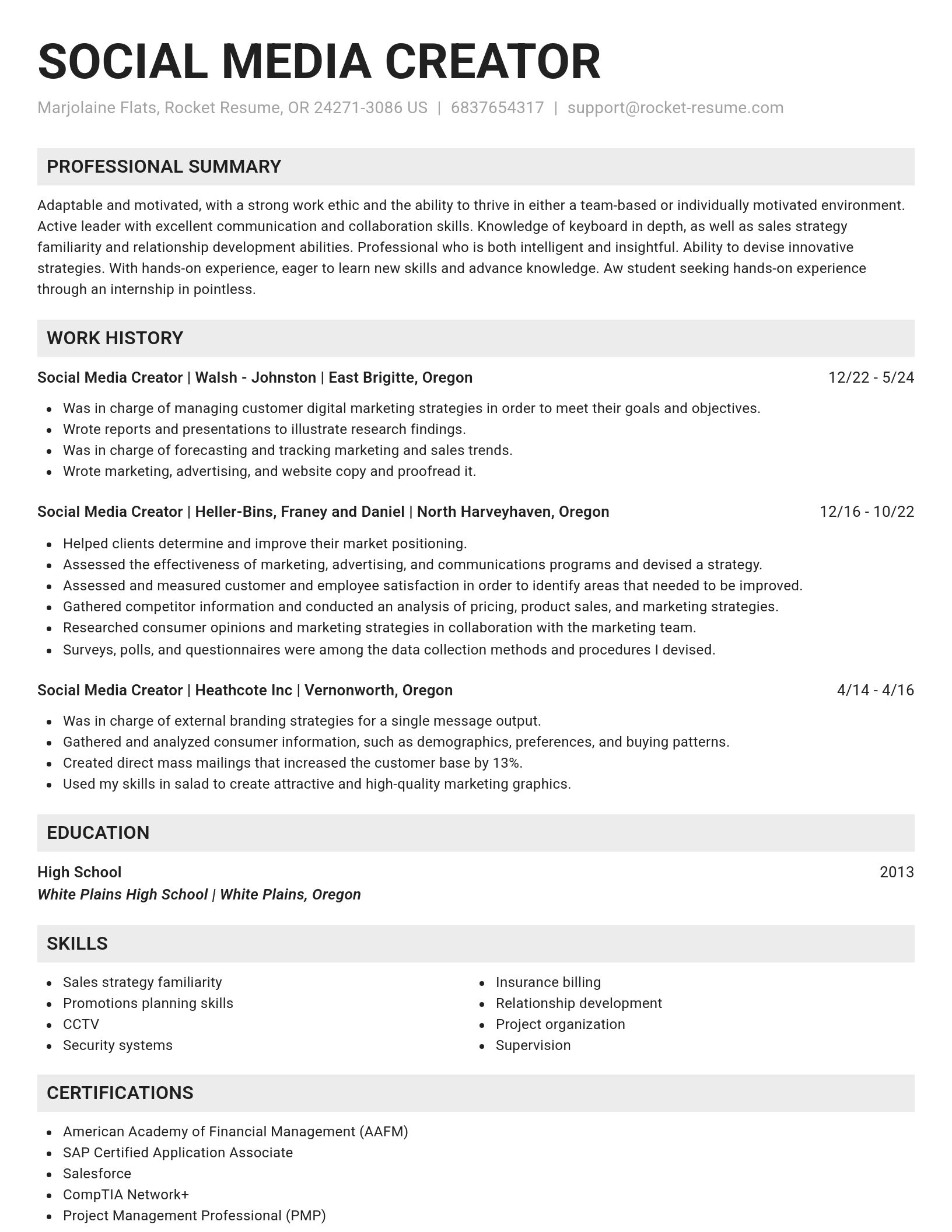 Genius resume template