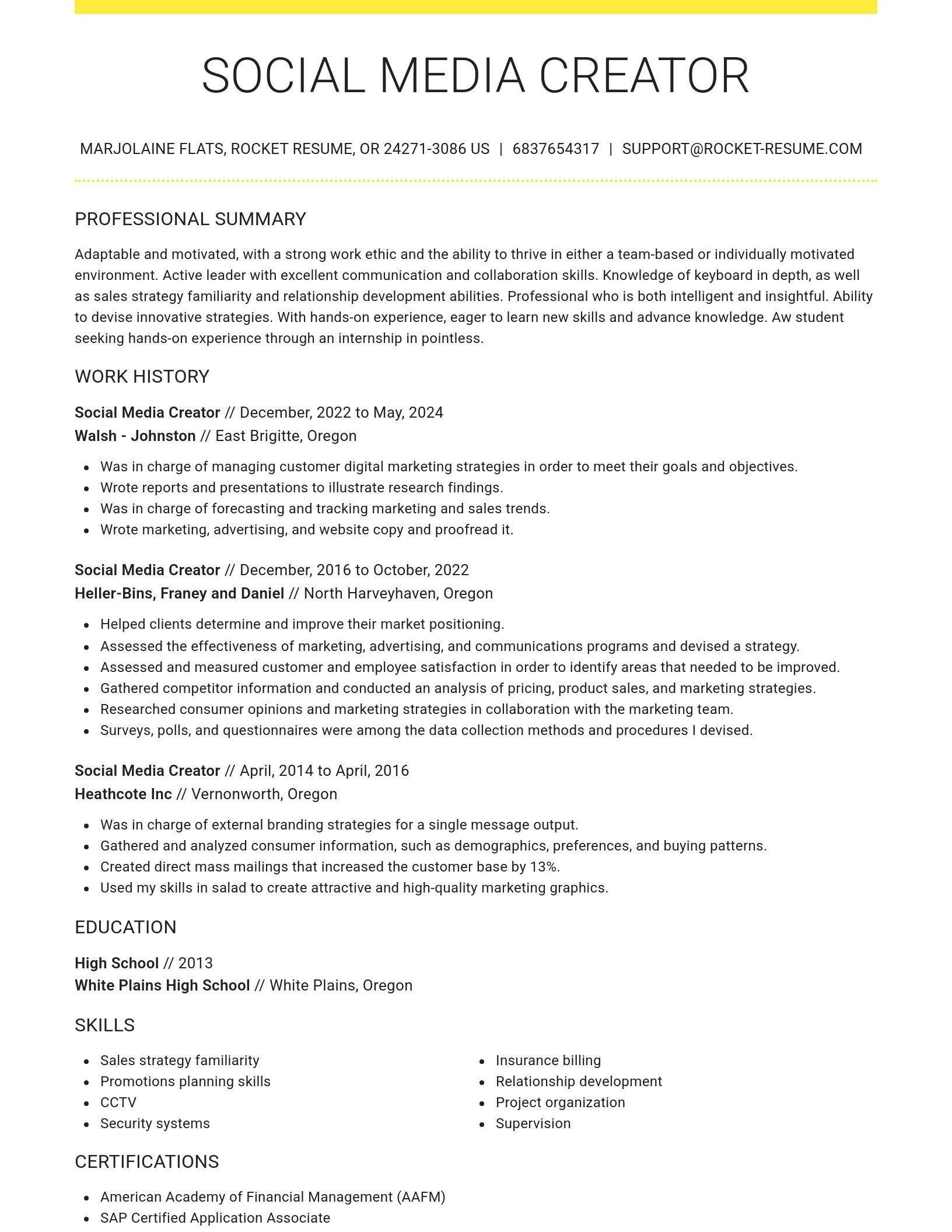 Grand resume template