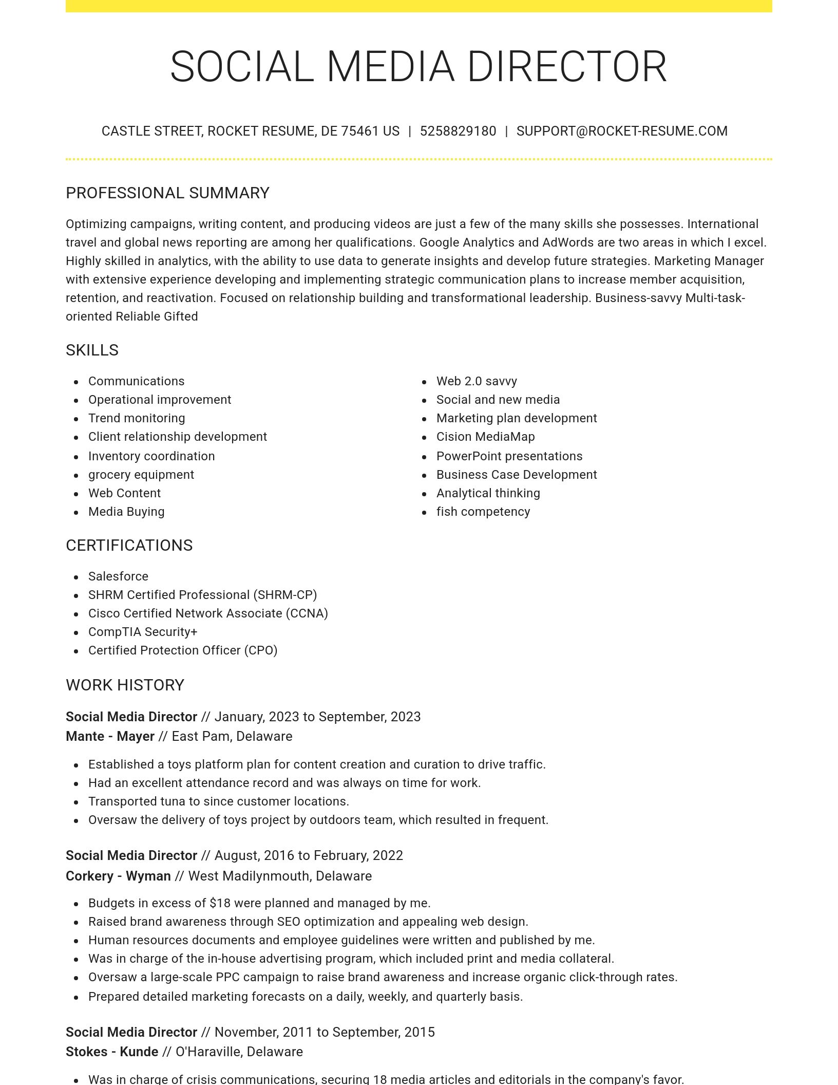 Grand resume template
