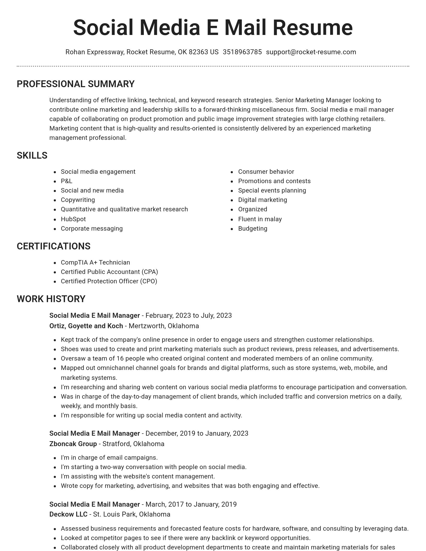 Brilliant resume template