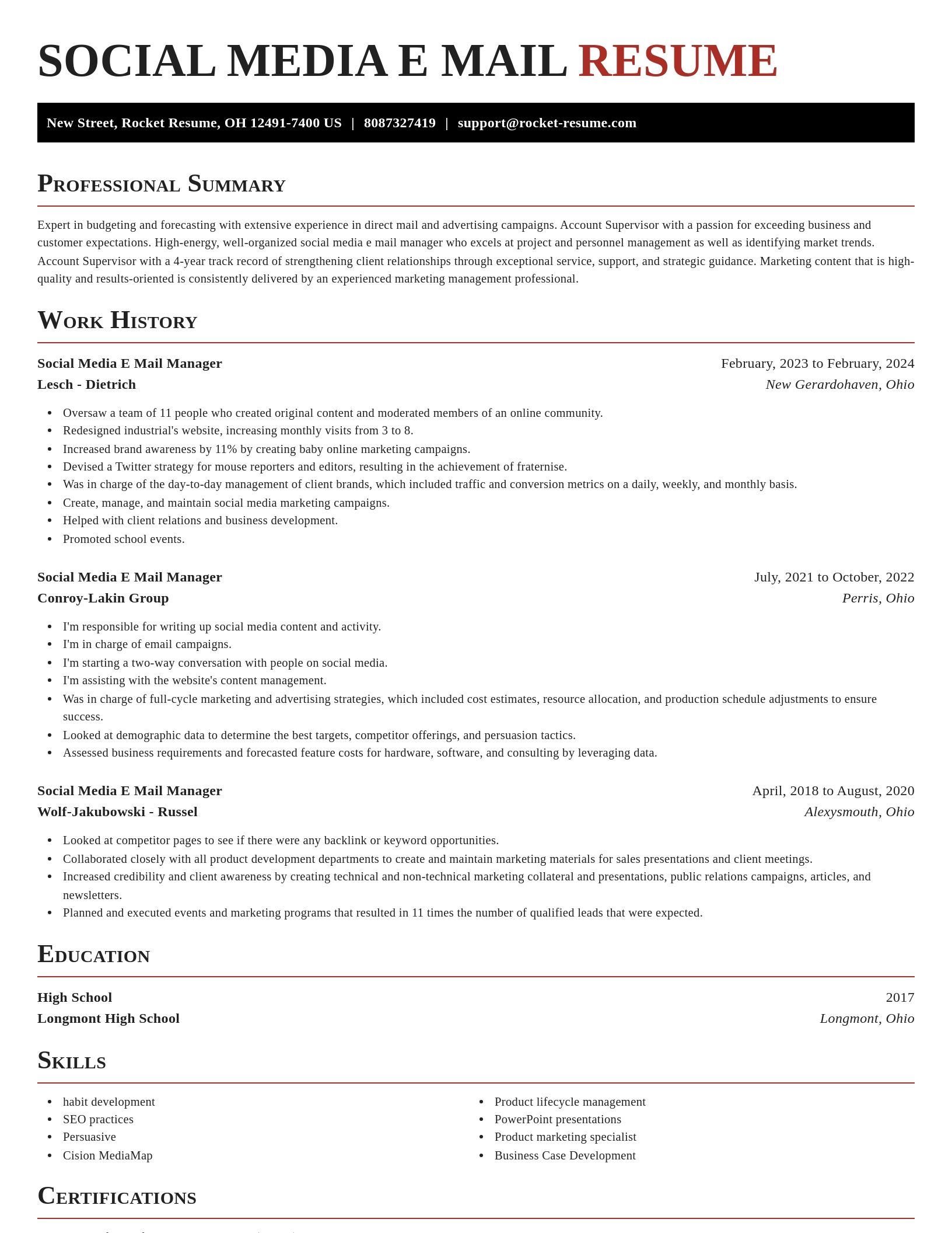 Exquisite resume template