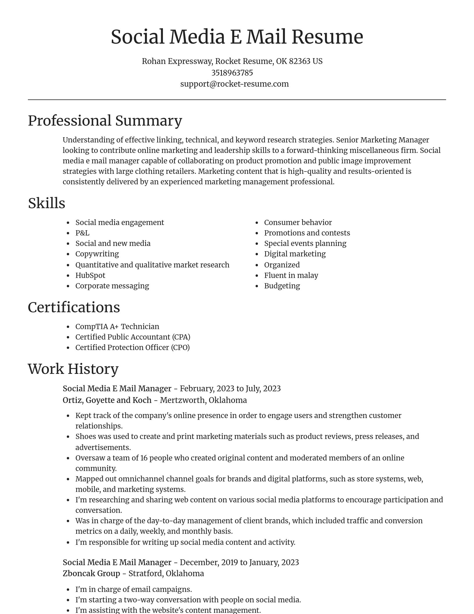 Focal Point resume template