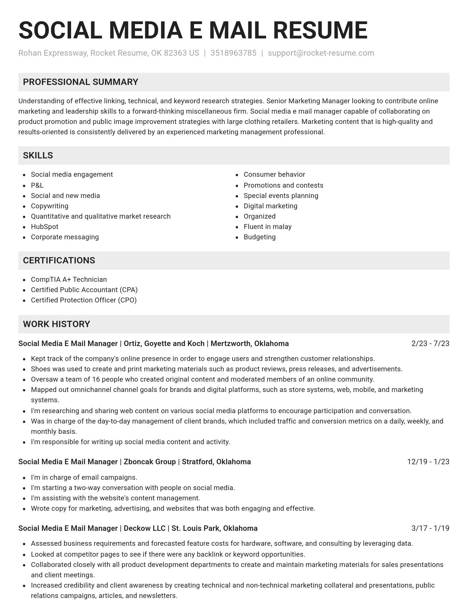 Genius resume template