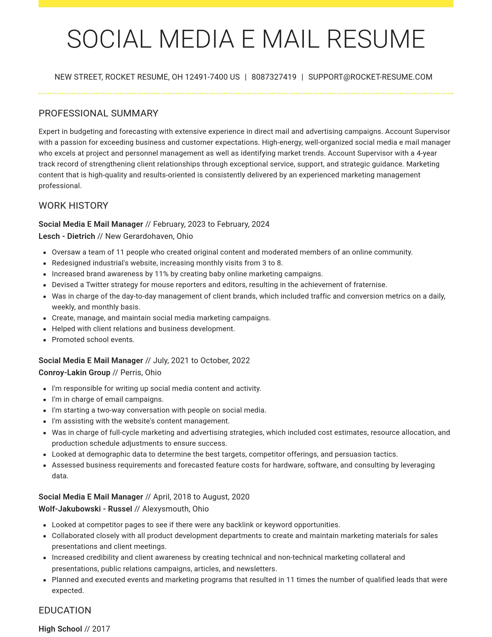 Grand resume template