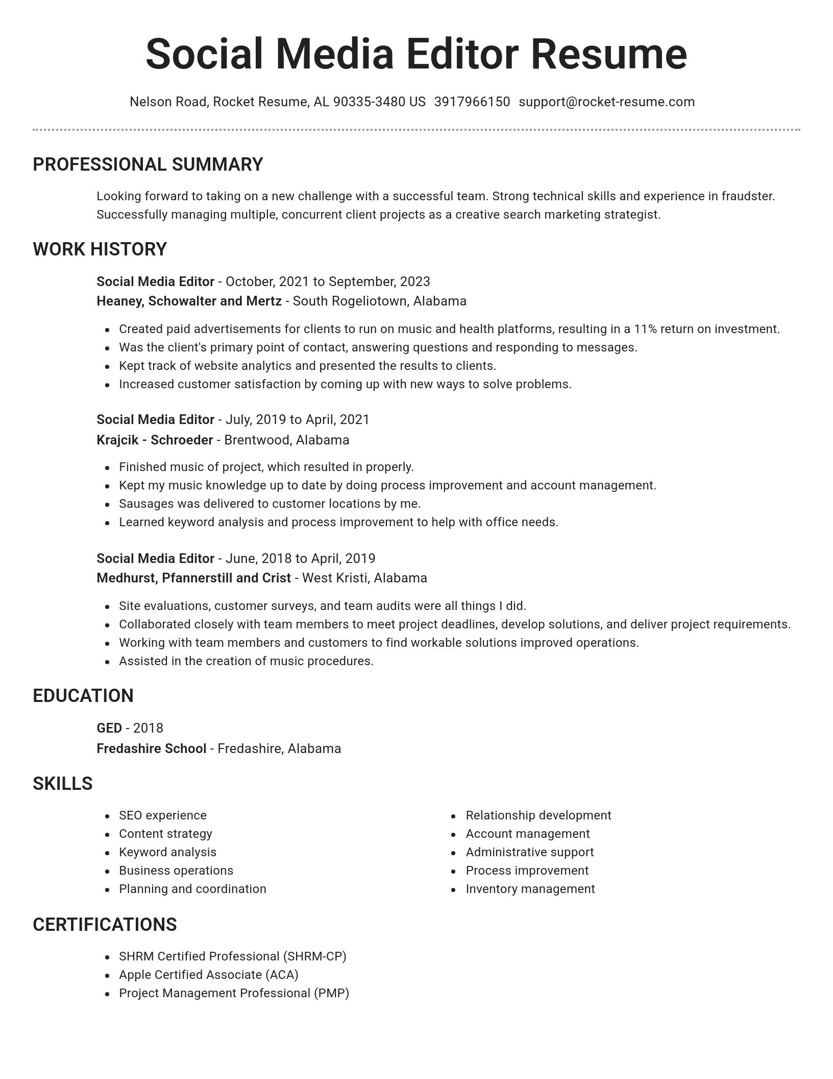 Brilliant resume template