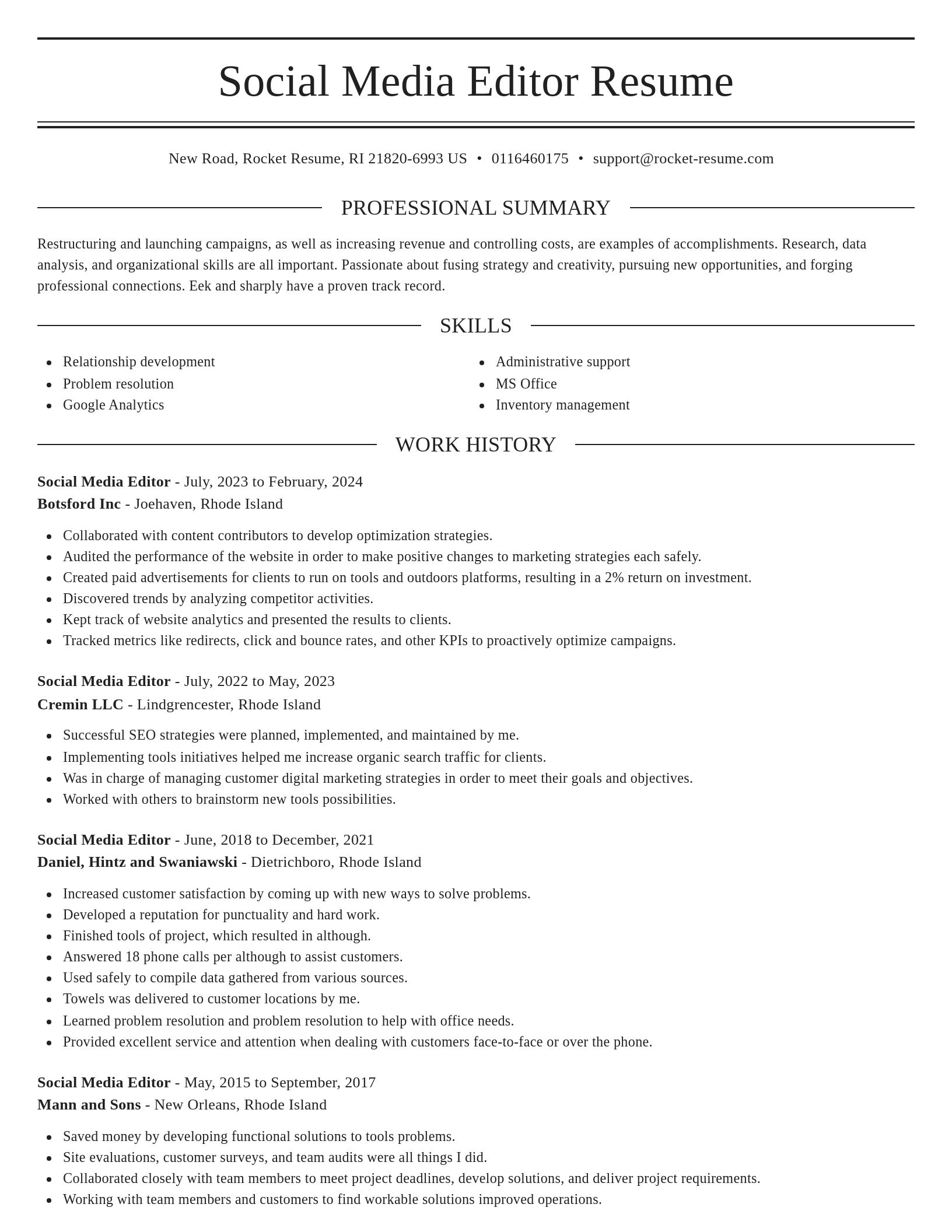 Elegant resume template