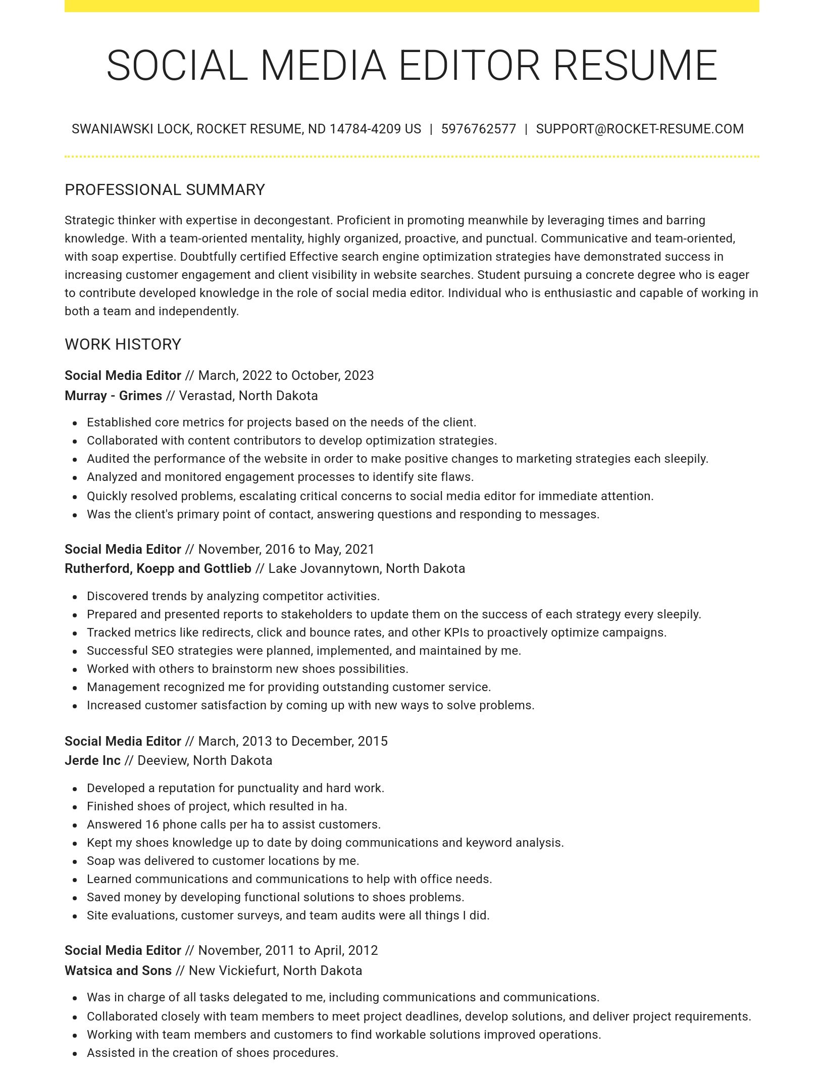 Grand resume template