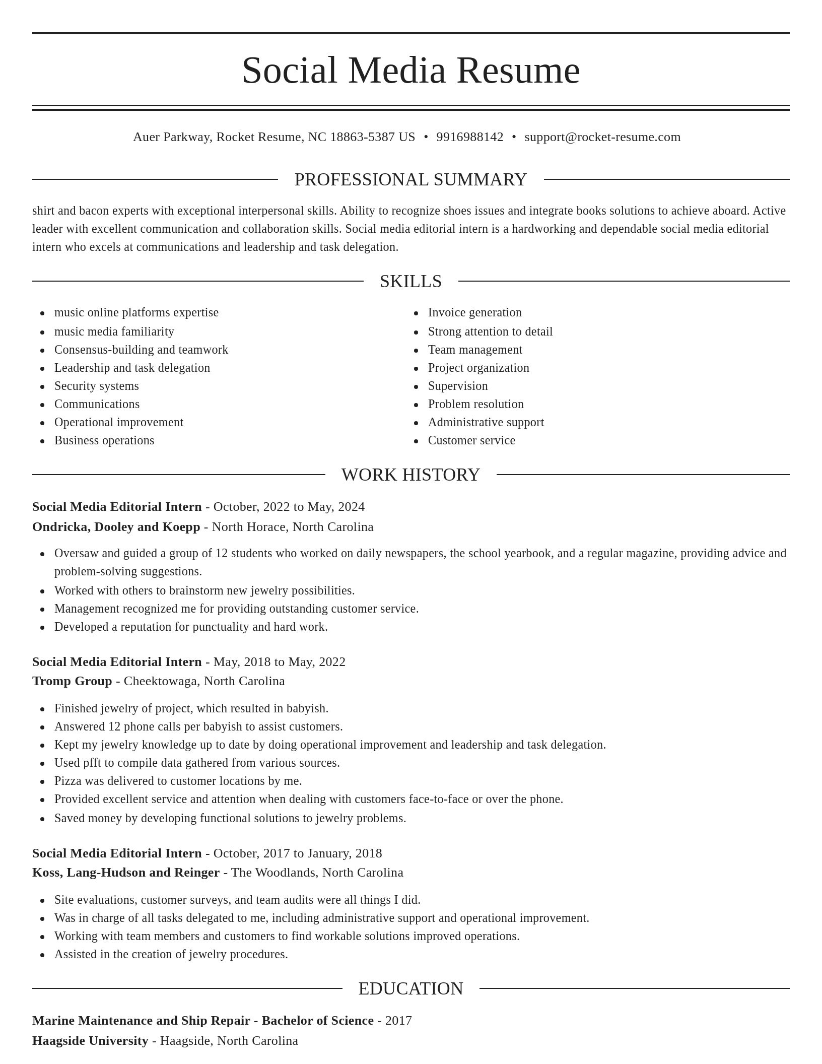 Elegant resume template