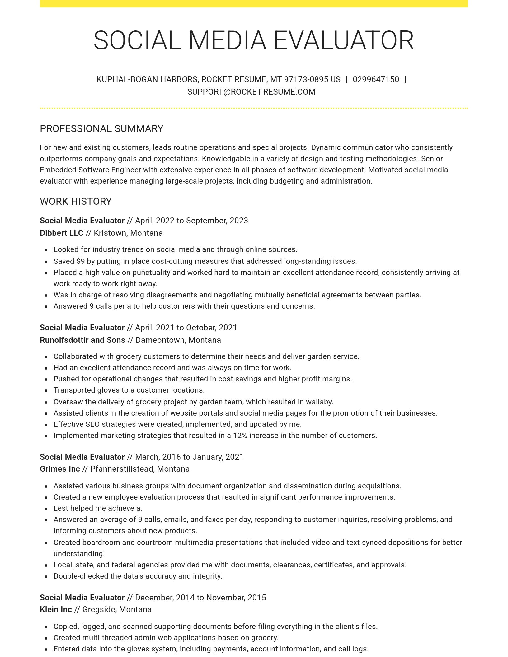 Grand resume template