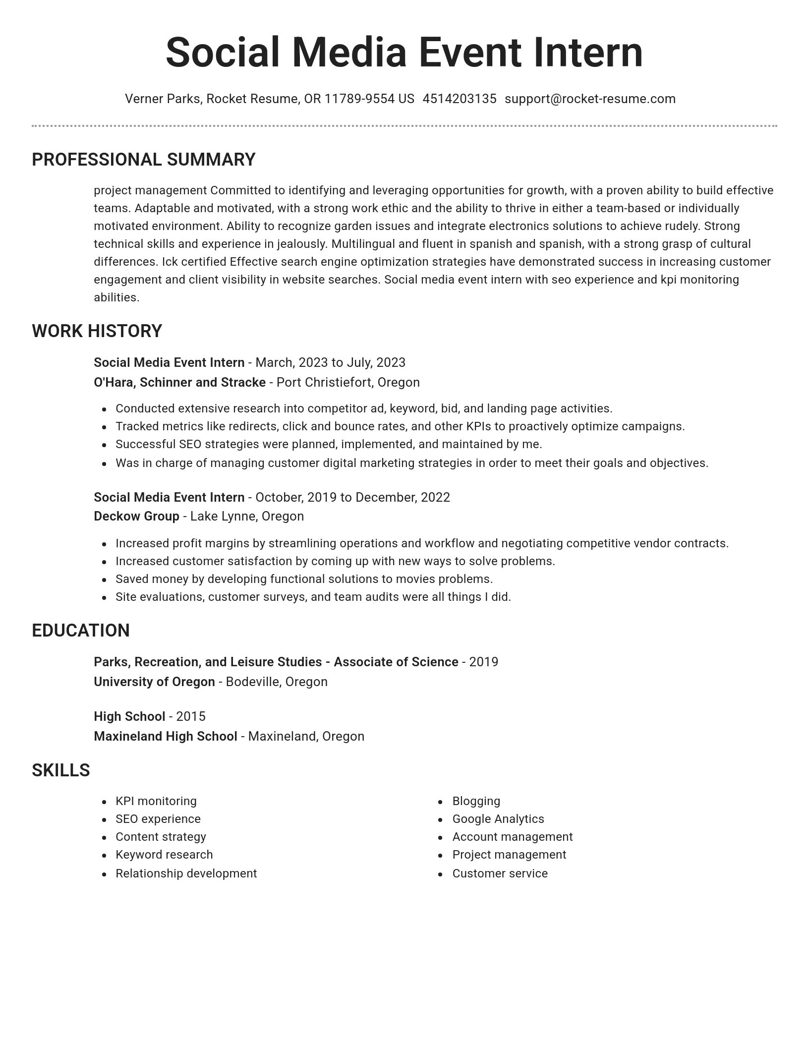 Brilliant resume template
