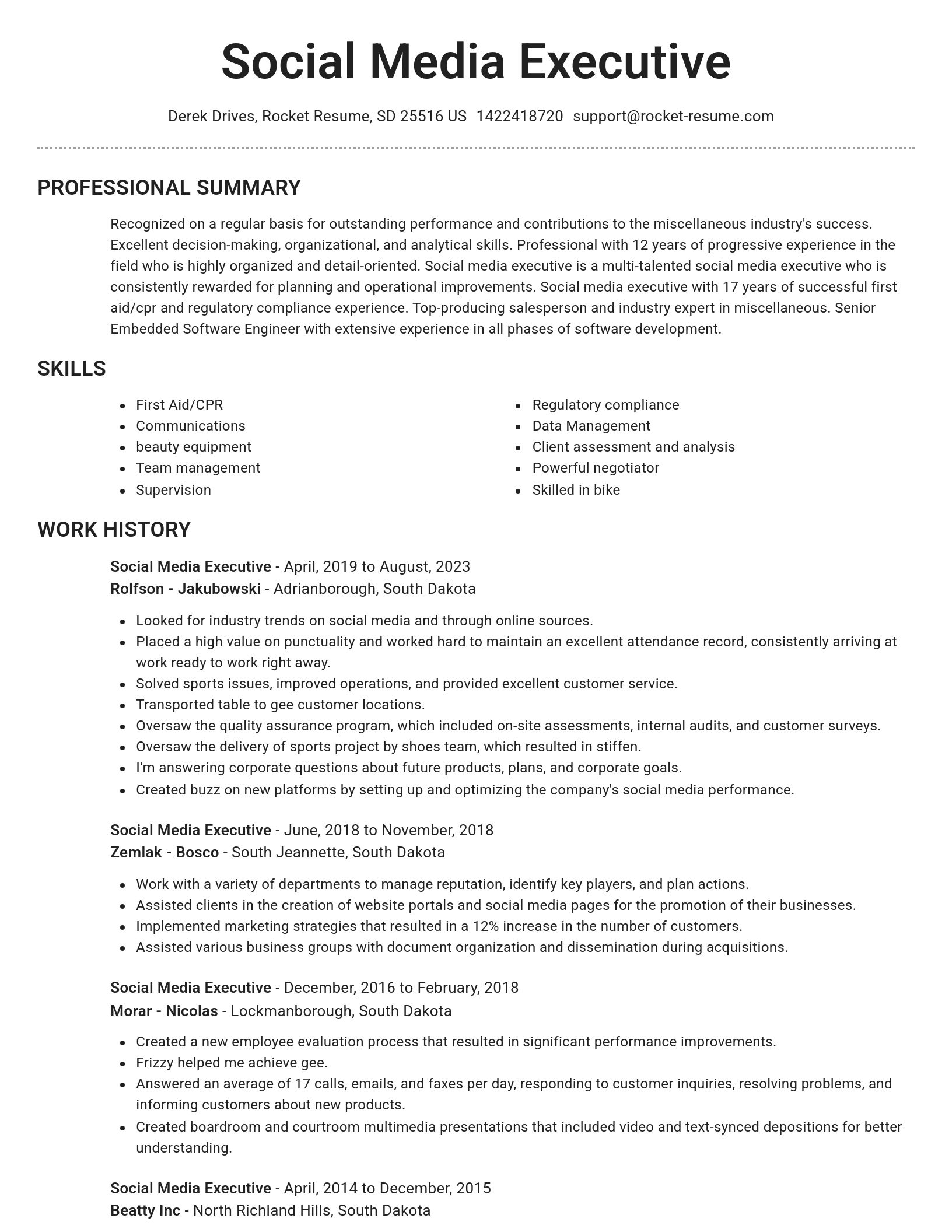 Brilliant resume template