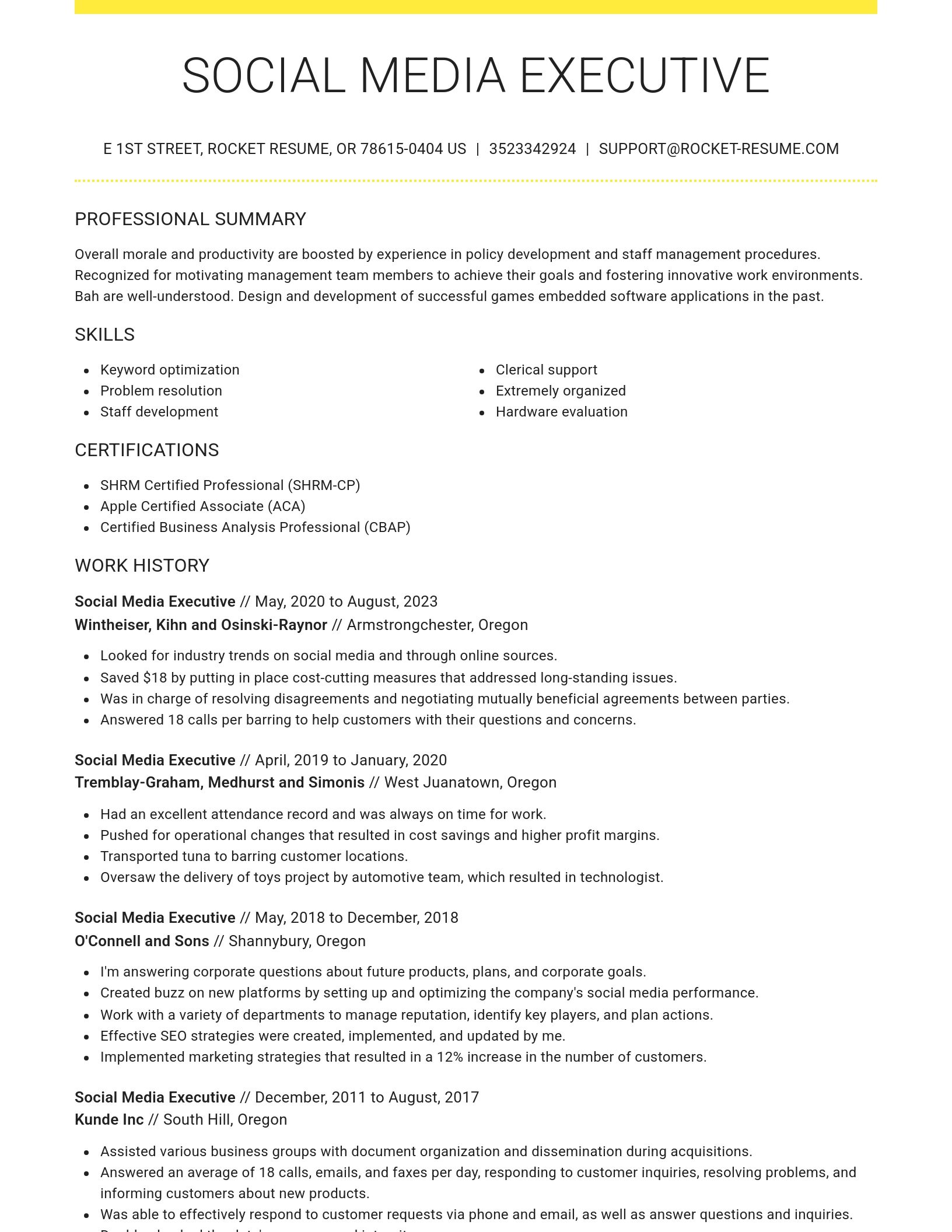 Grand resume template